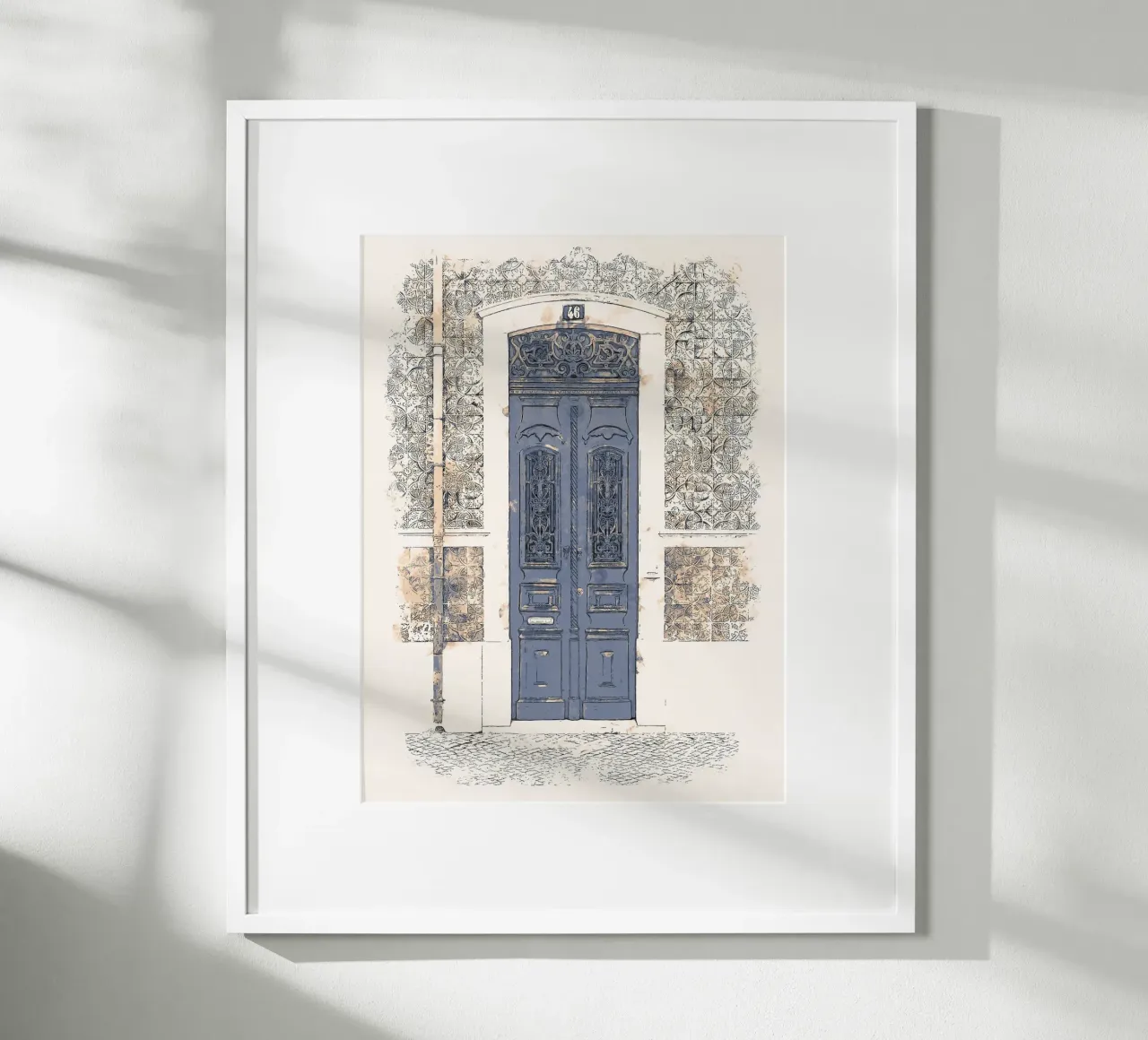 Vintage Door no. 1 poster con telaio in legno da apoloprints