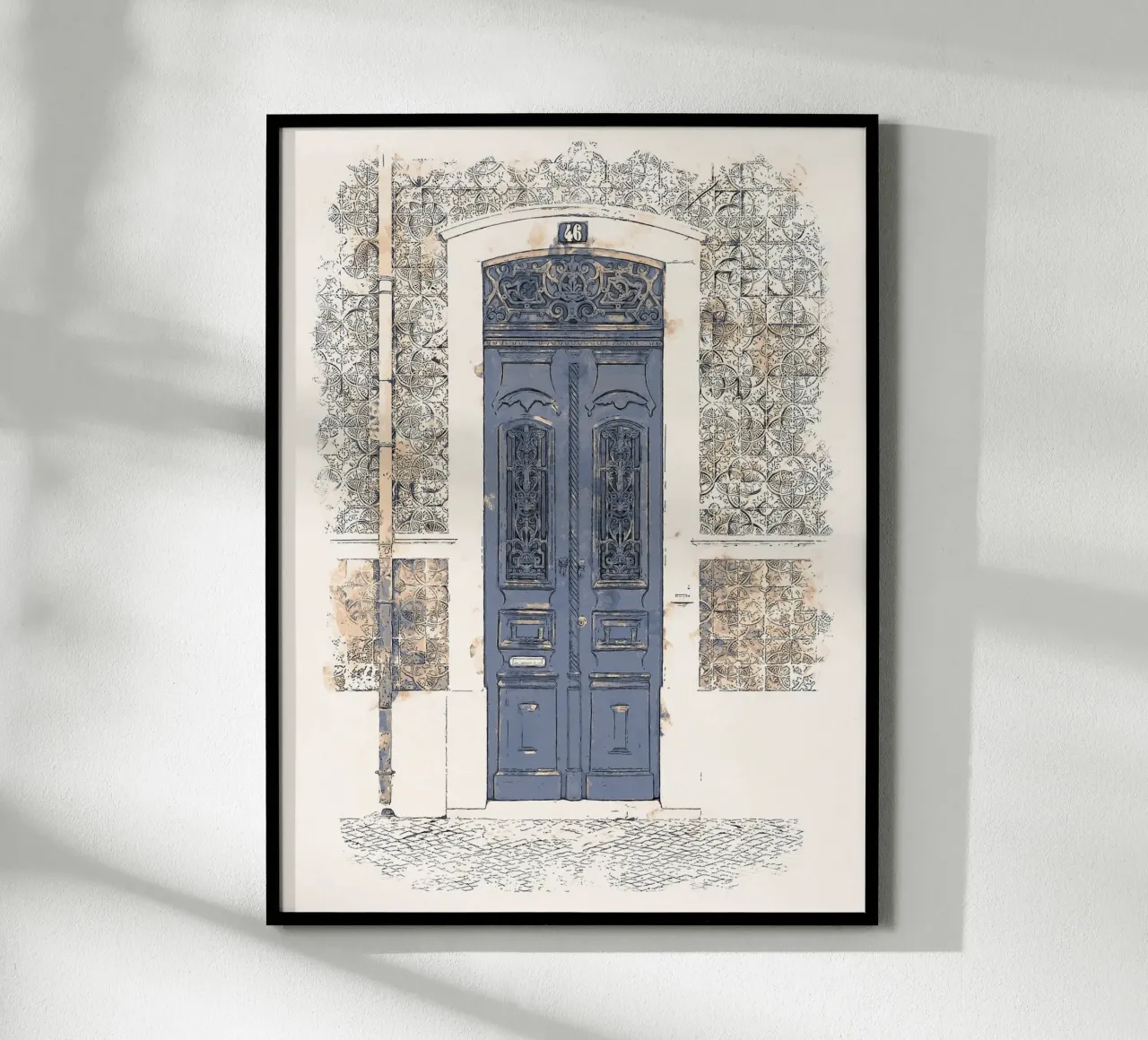 Vintage Door no. 1 poster con telaio in legno da apoloprints