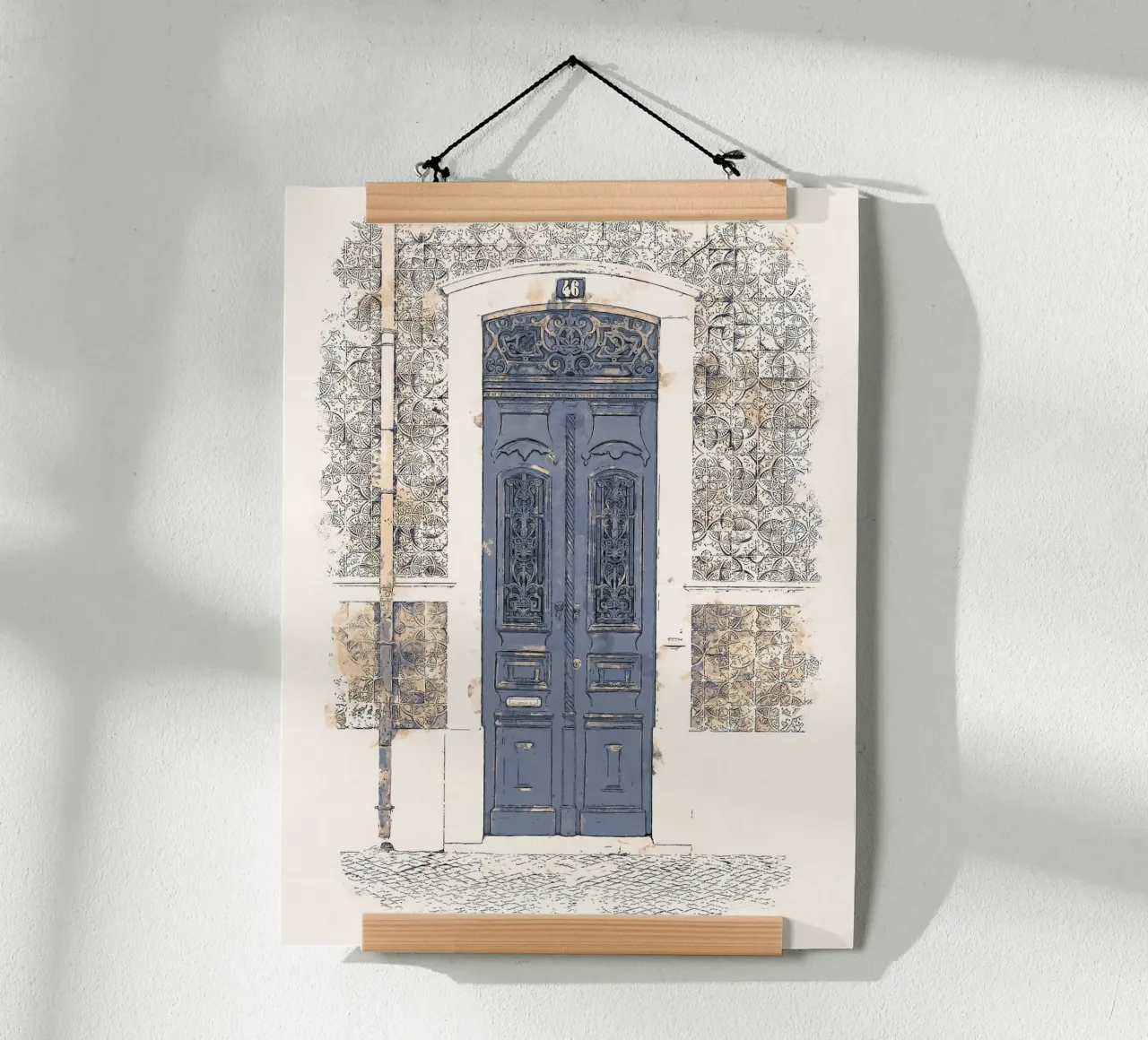 Vintage Door no. 1 poster con telaio in legno da apoloprints