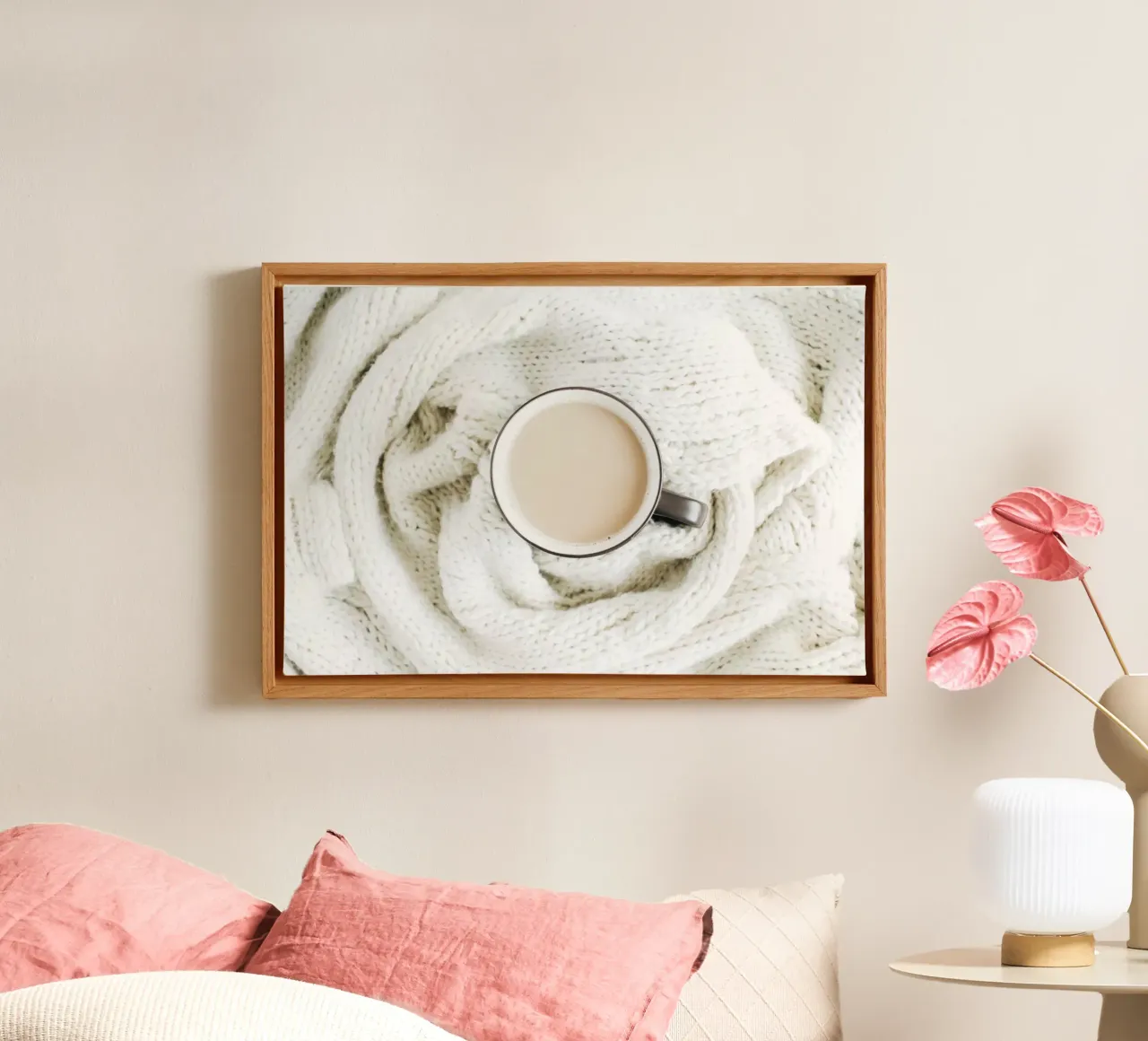 Bagliore invernale tela con Cornice a cassetta da StillVibe Home