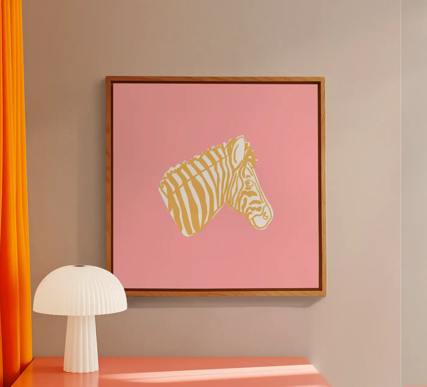 Yellow zebra acrylic glass by Julia Reyelt