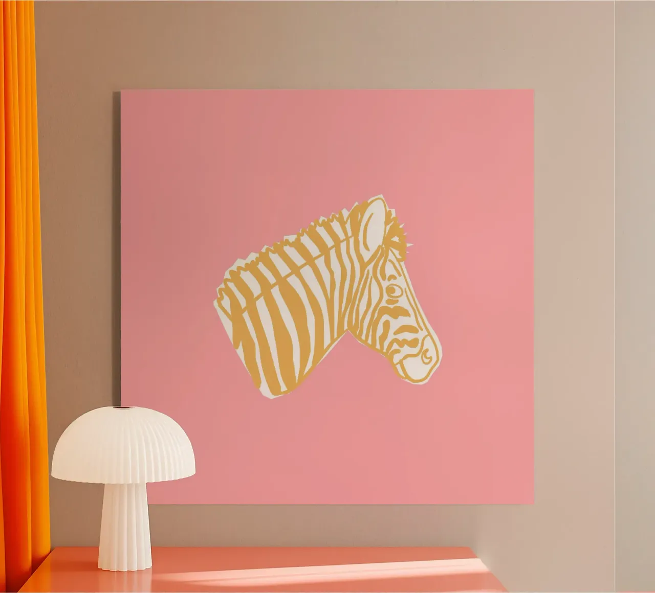 Zebra gialla plexiglass da Julia Reyelt