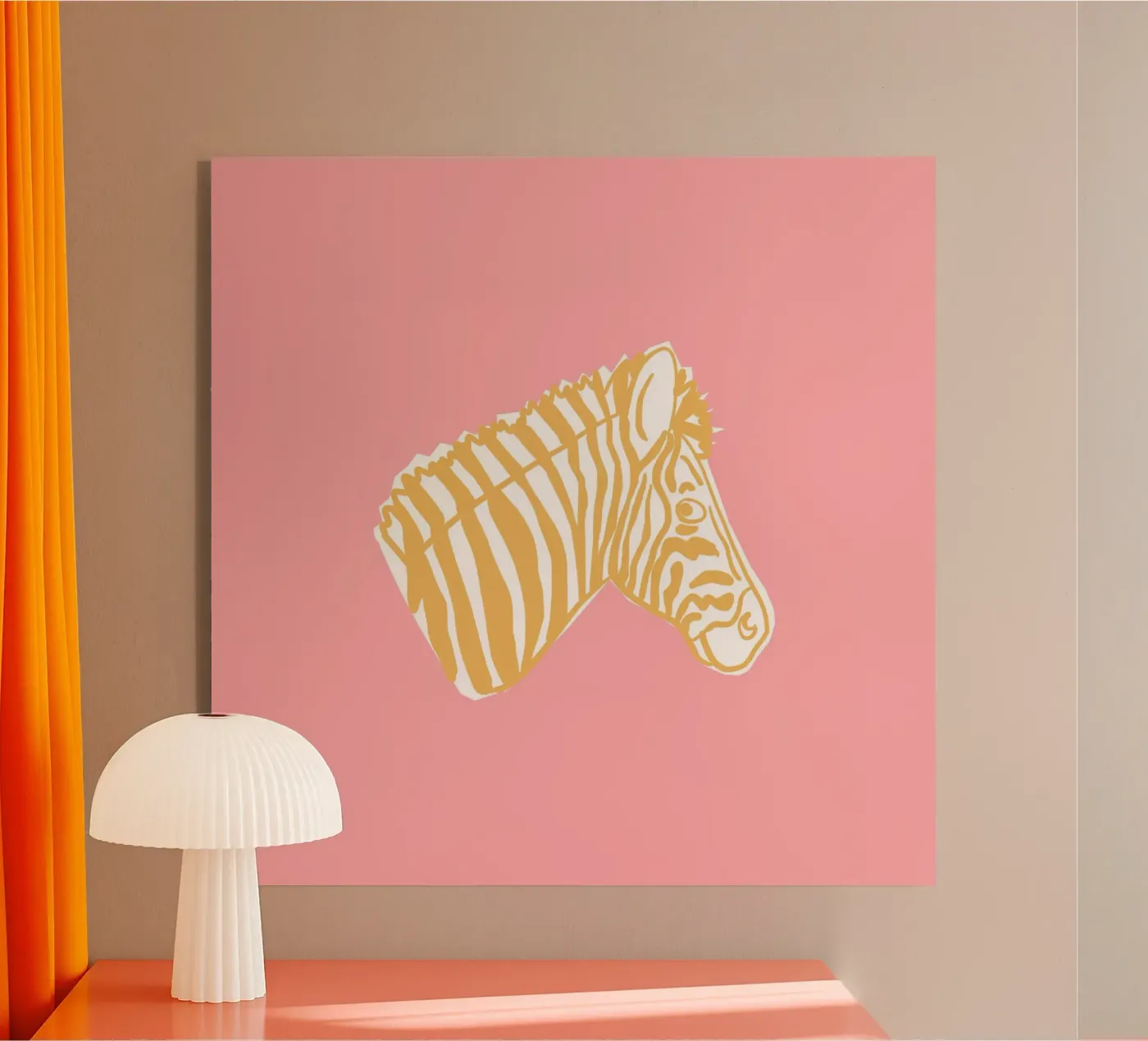 Yellow zebra acrylic glass by Julia Reyelt