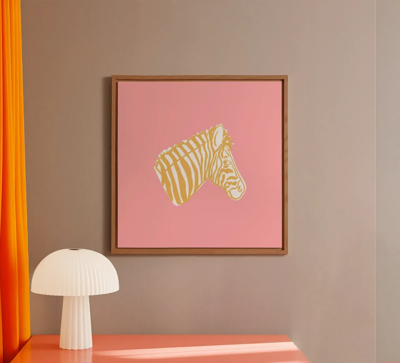 Zebra gialla alluminio dibond da Julia Reyelt