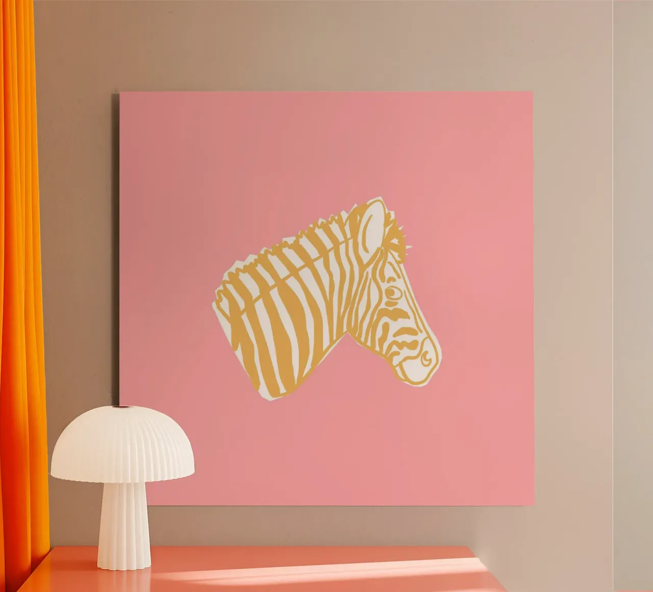 Zebra gialla alluminio dibond da Julia Reyelt