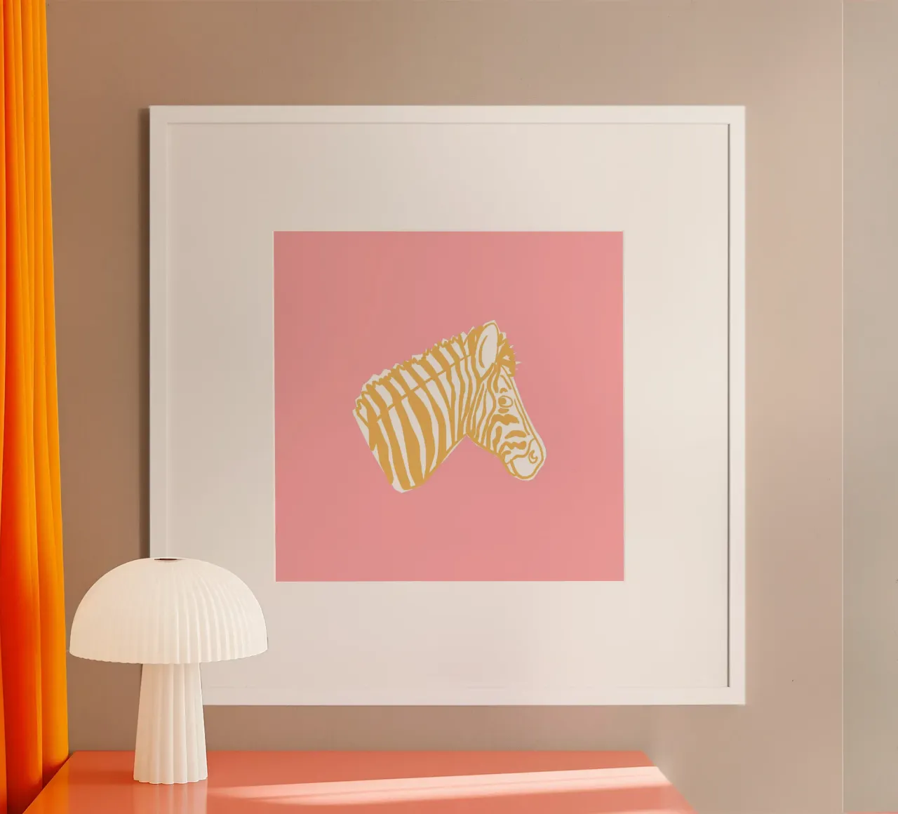 Zebra gialla poster da Julia Reyelt