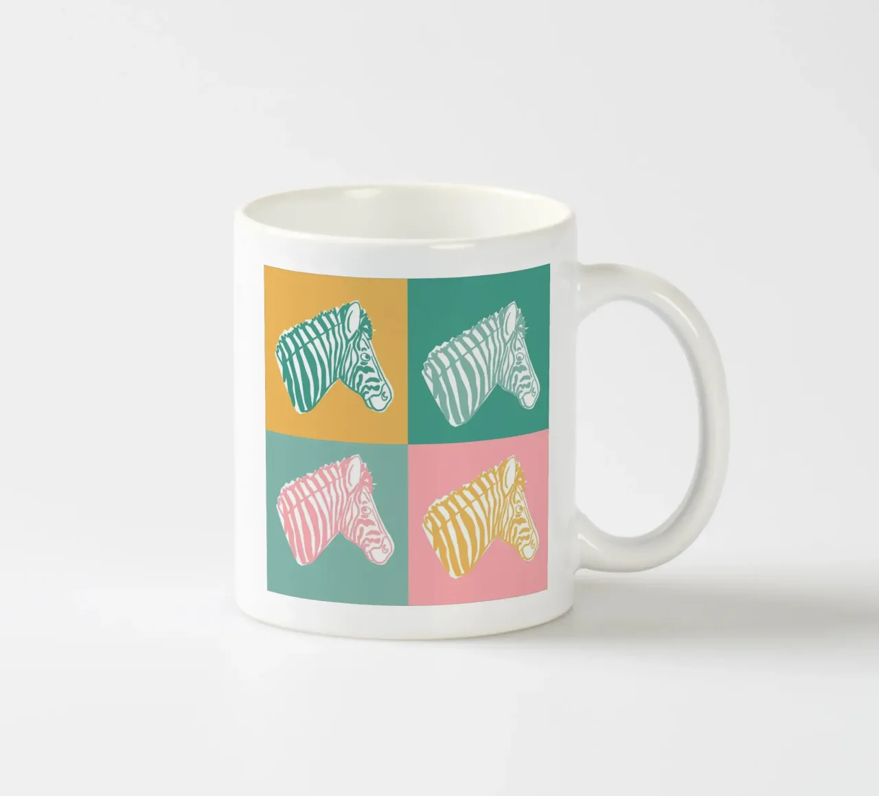 4 Zebre 1 tazza in ceramica da Julia Reyelt