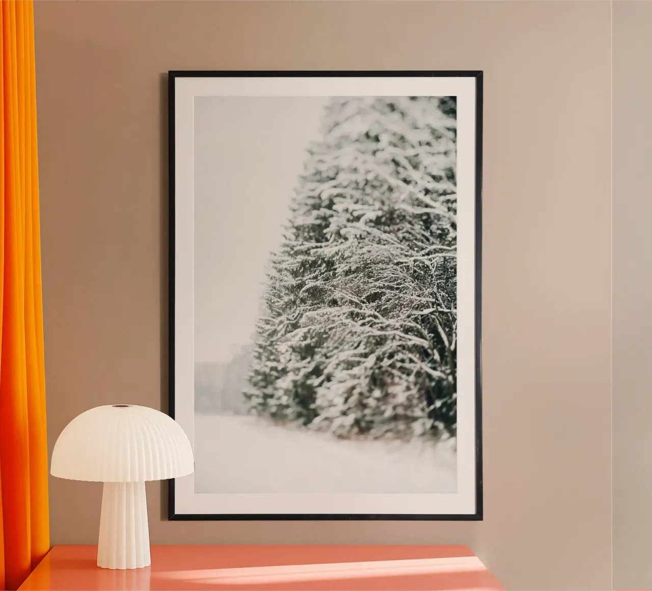 Bagliore invernale poster con telaio in alluminio da StillVibe Home