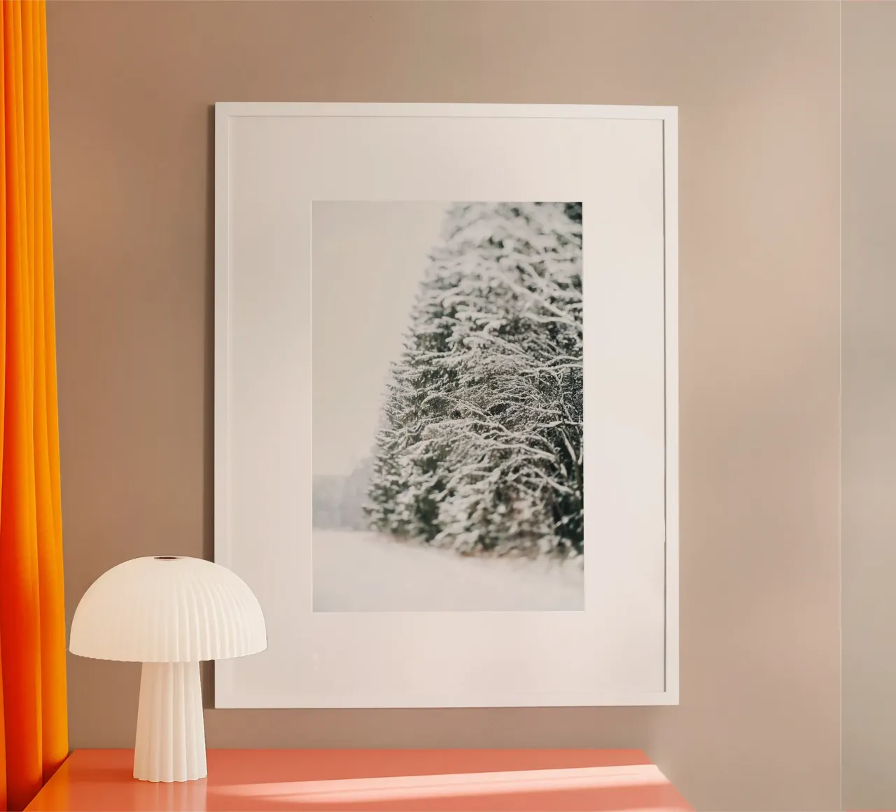 Bagliore invernale poster con telaio in alluminio da StillVibe Home