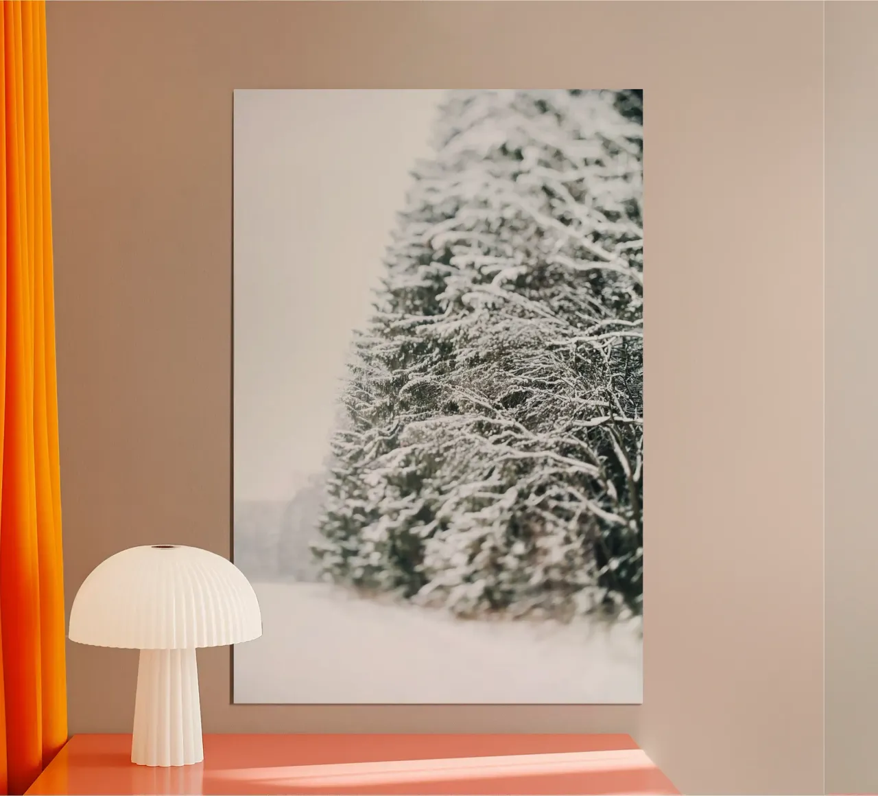 Bagliore invernale poster con telaio in alluminio da StillVibe Home