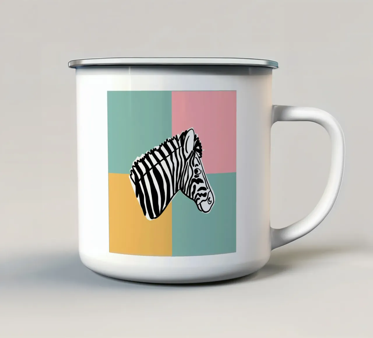 Hakuna Matata Zebra tazza in smalto da Julia Reyelt