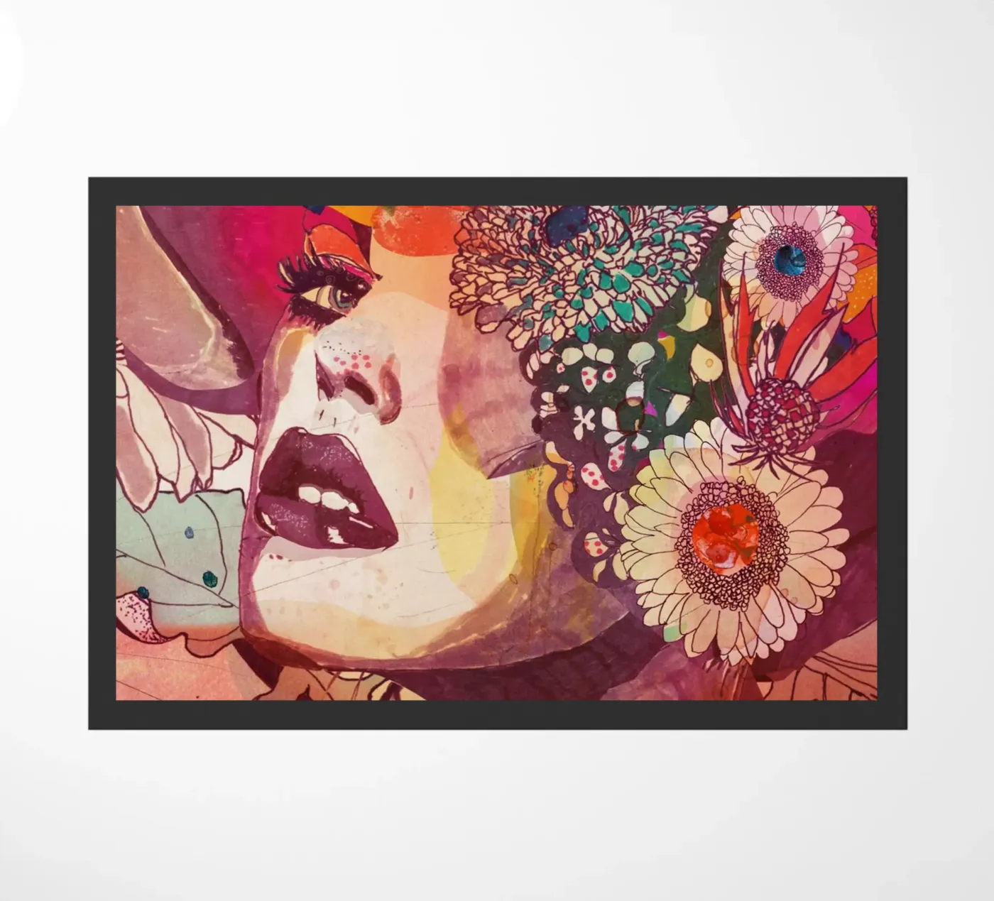 gerbera doormat by Giulio Iurissevich