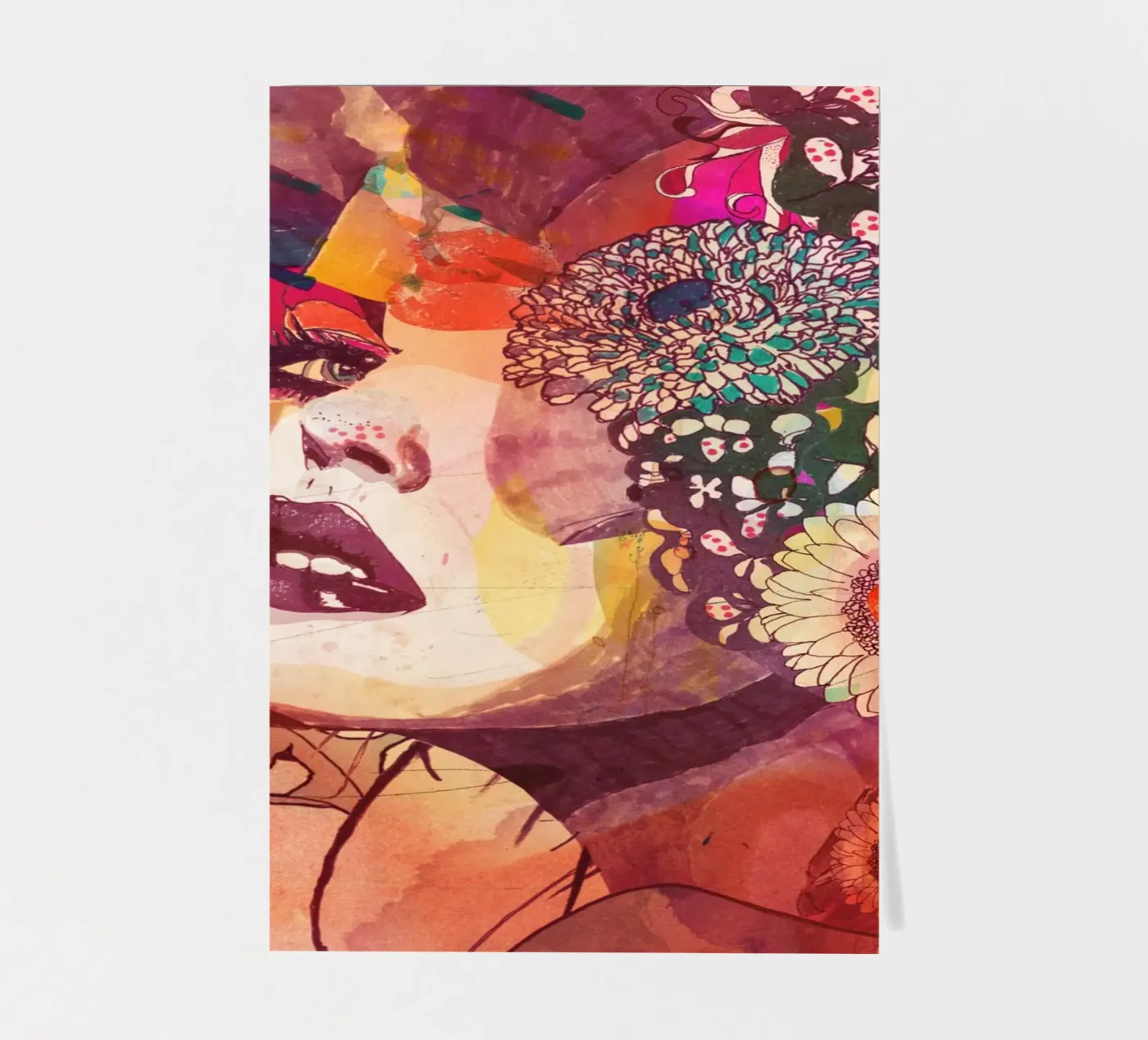 gerbera planche autocollant de Giulio Iurissevich