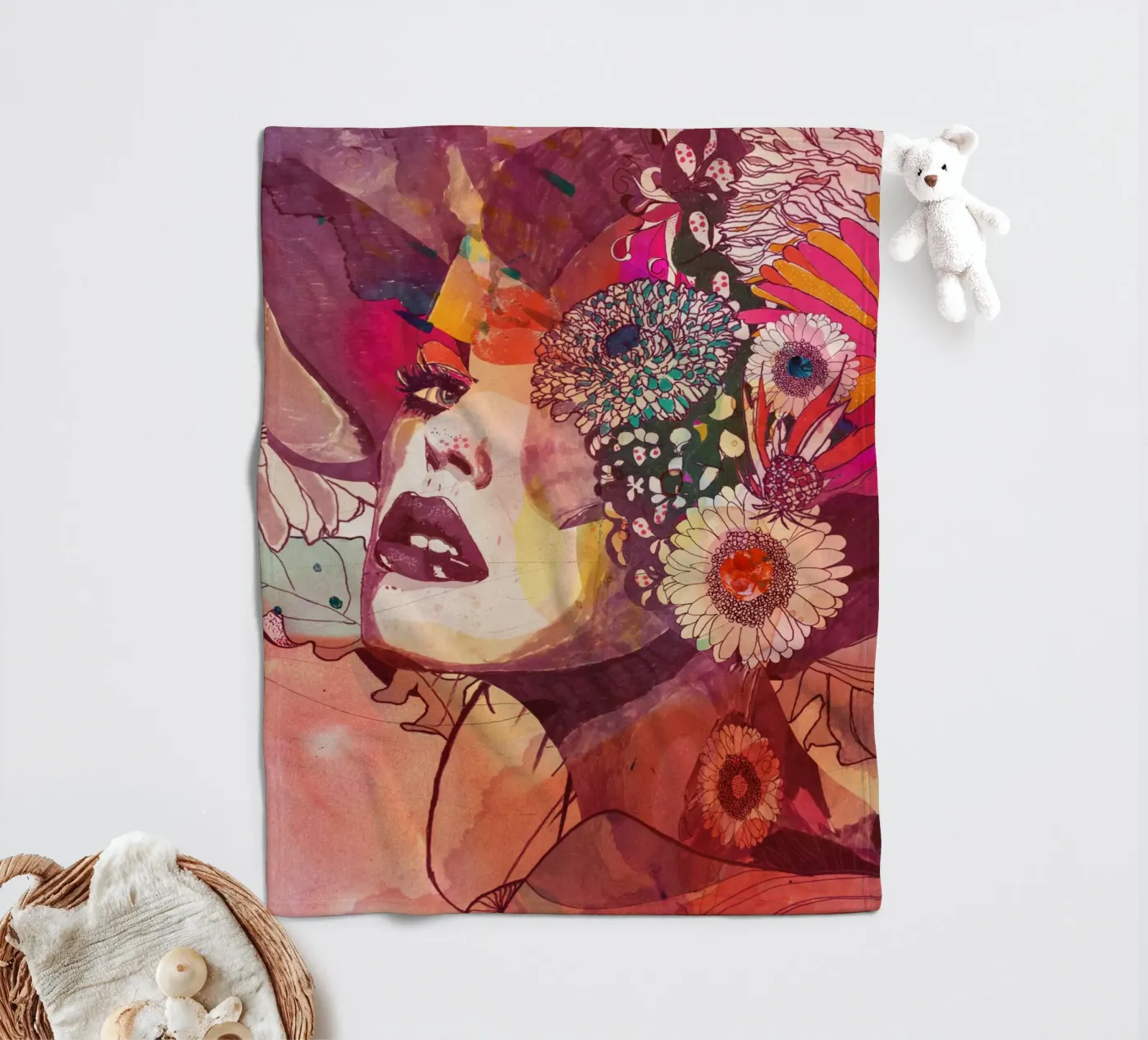 Gerbera Fleecedecke von Giulio Iurissevich