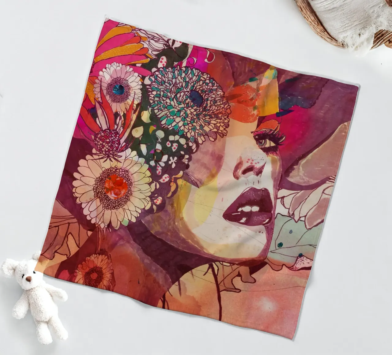 gerbera fleecedeken van Giulio Iurissevich