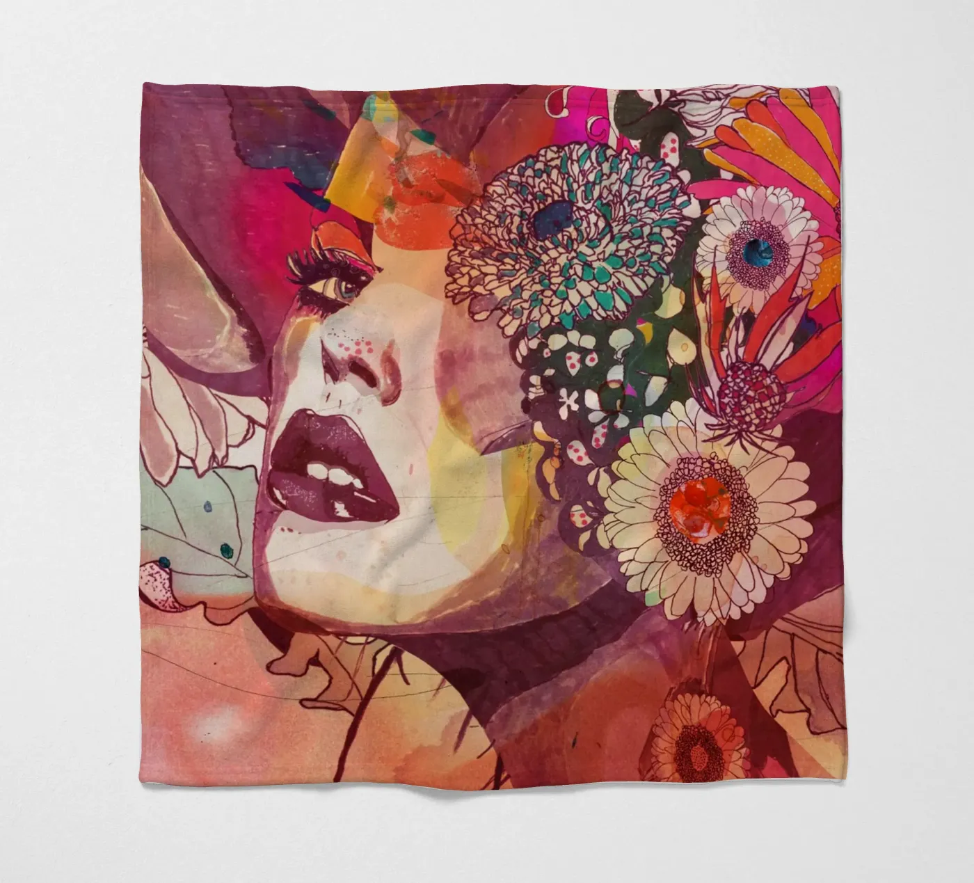 Gerbera Fleecedecke von Giulio Iurissevich