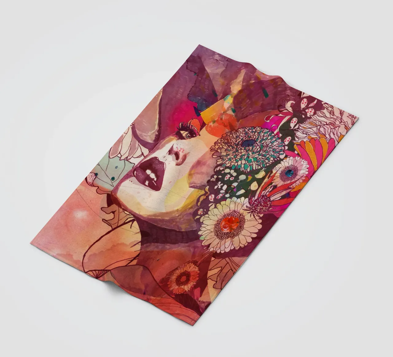 Gerbera Fleecedecke von Giulio Iurissevich