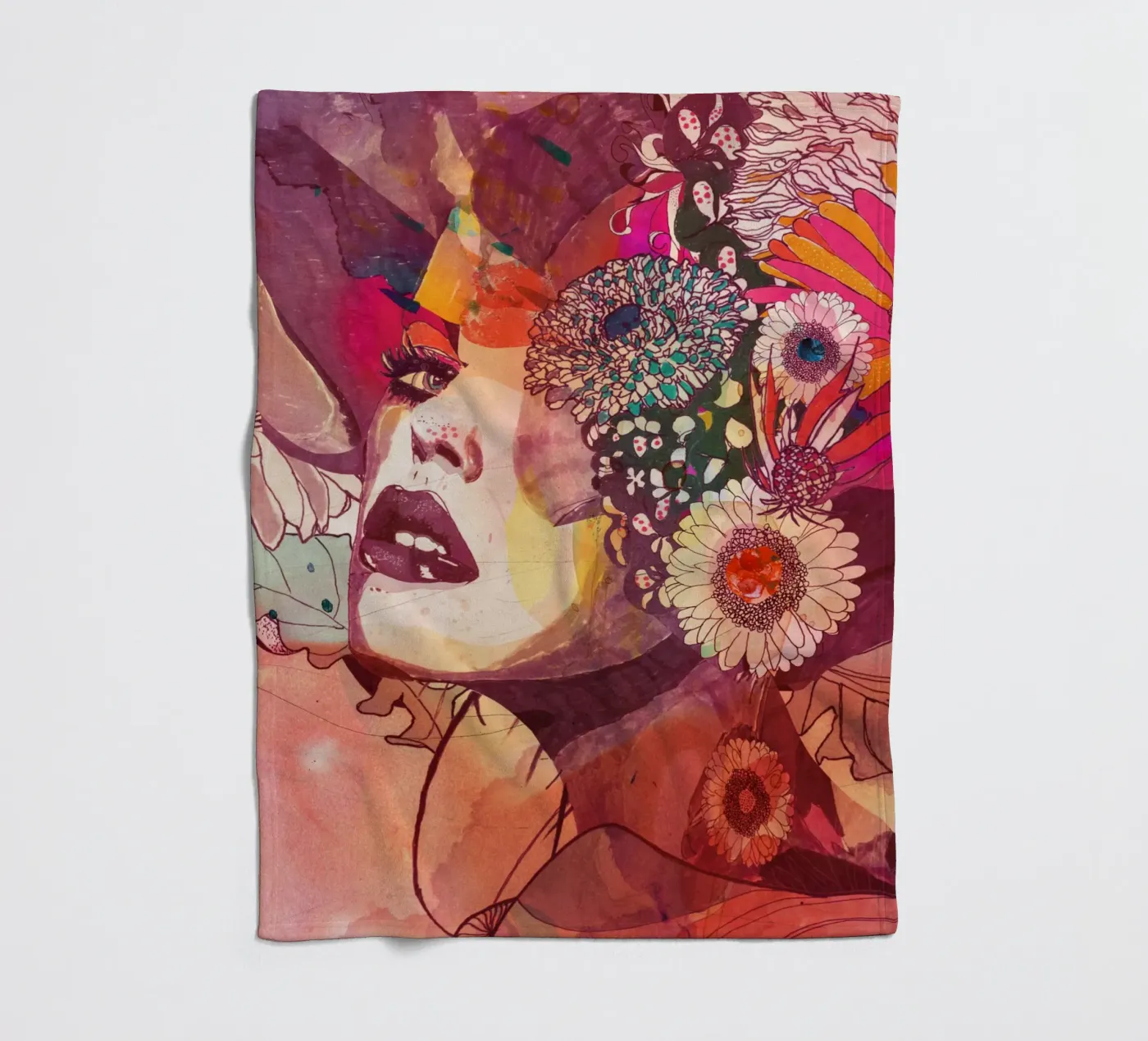 Gerbera Fleecedecke von Giulio Iurissevich