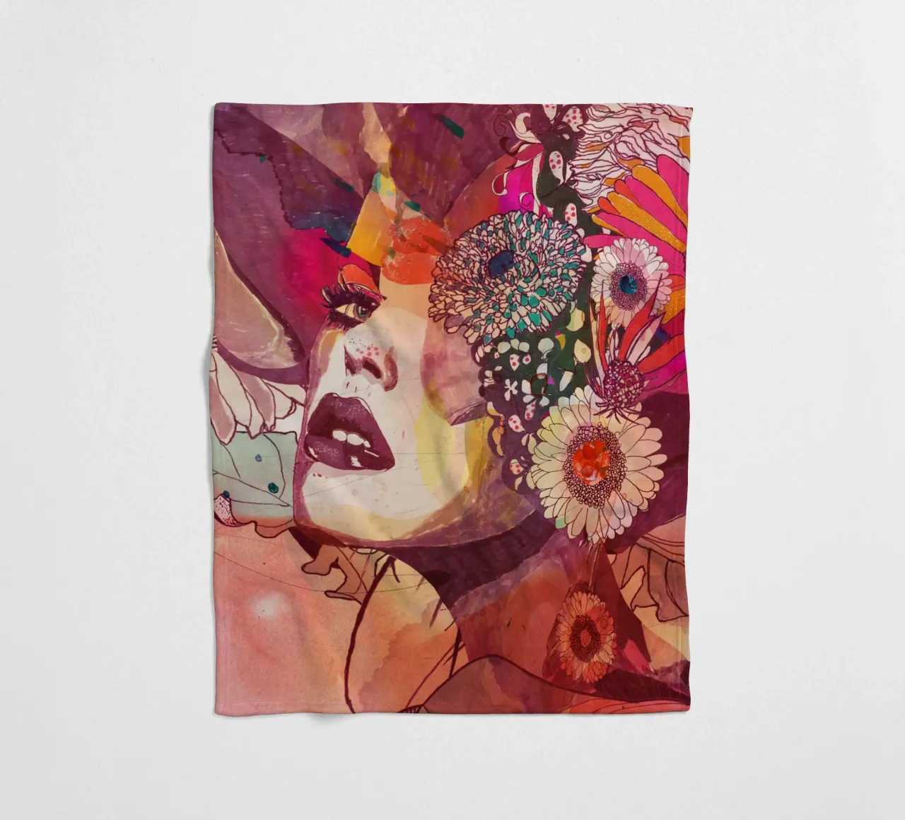 Gerbera Fleecedecke von Giulio Iurissevich