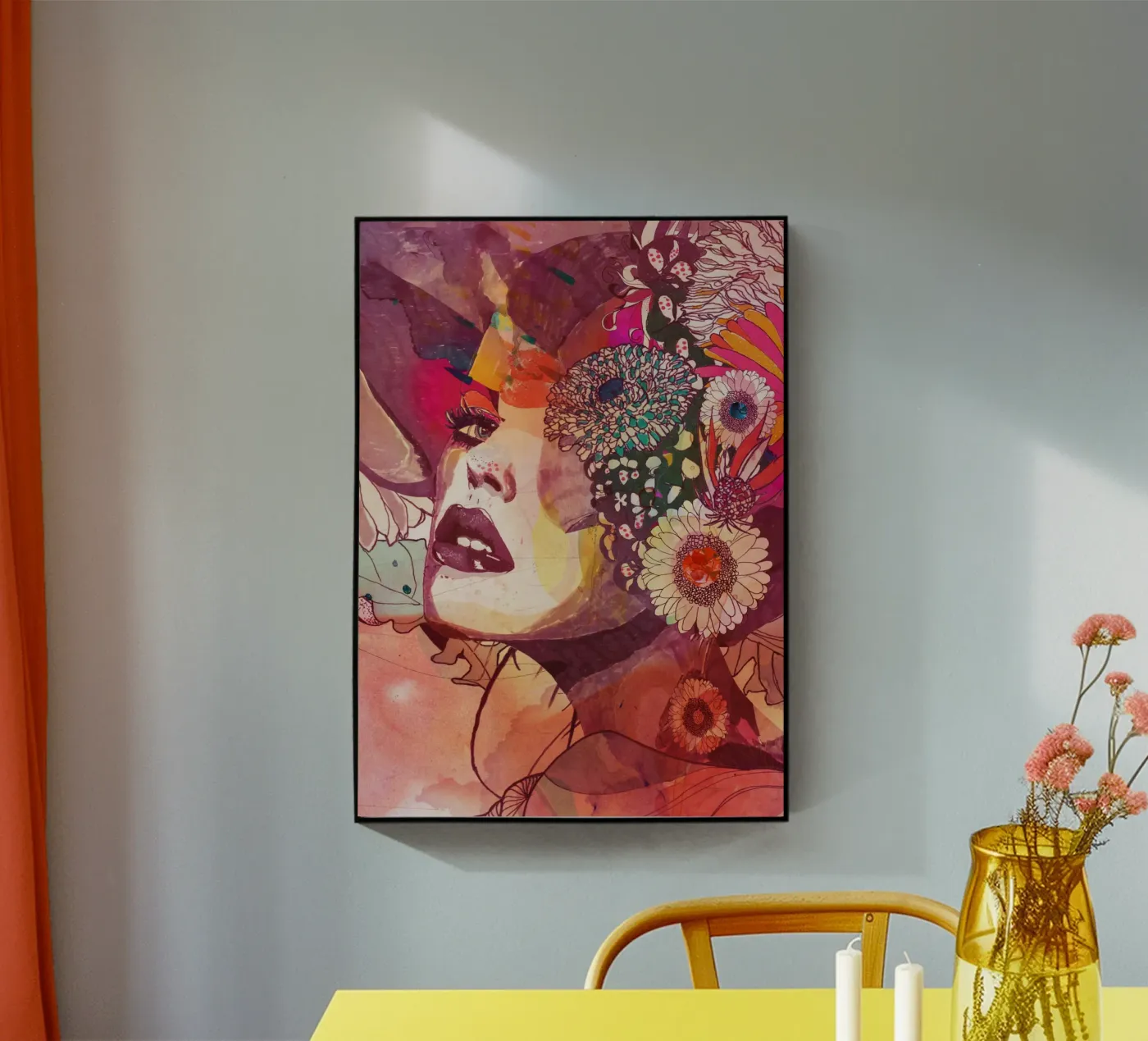 Gerbera Acryl-Glas von Giulio Iurissevich