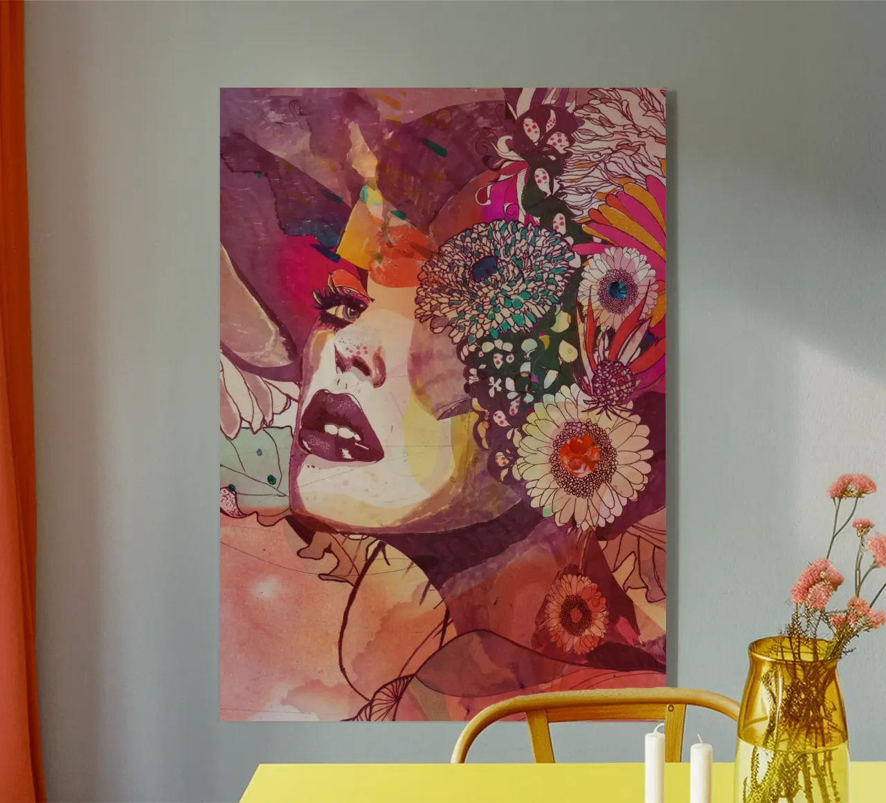 gerbera acrylic glass by Giulio Iurissevich