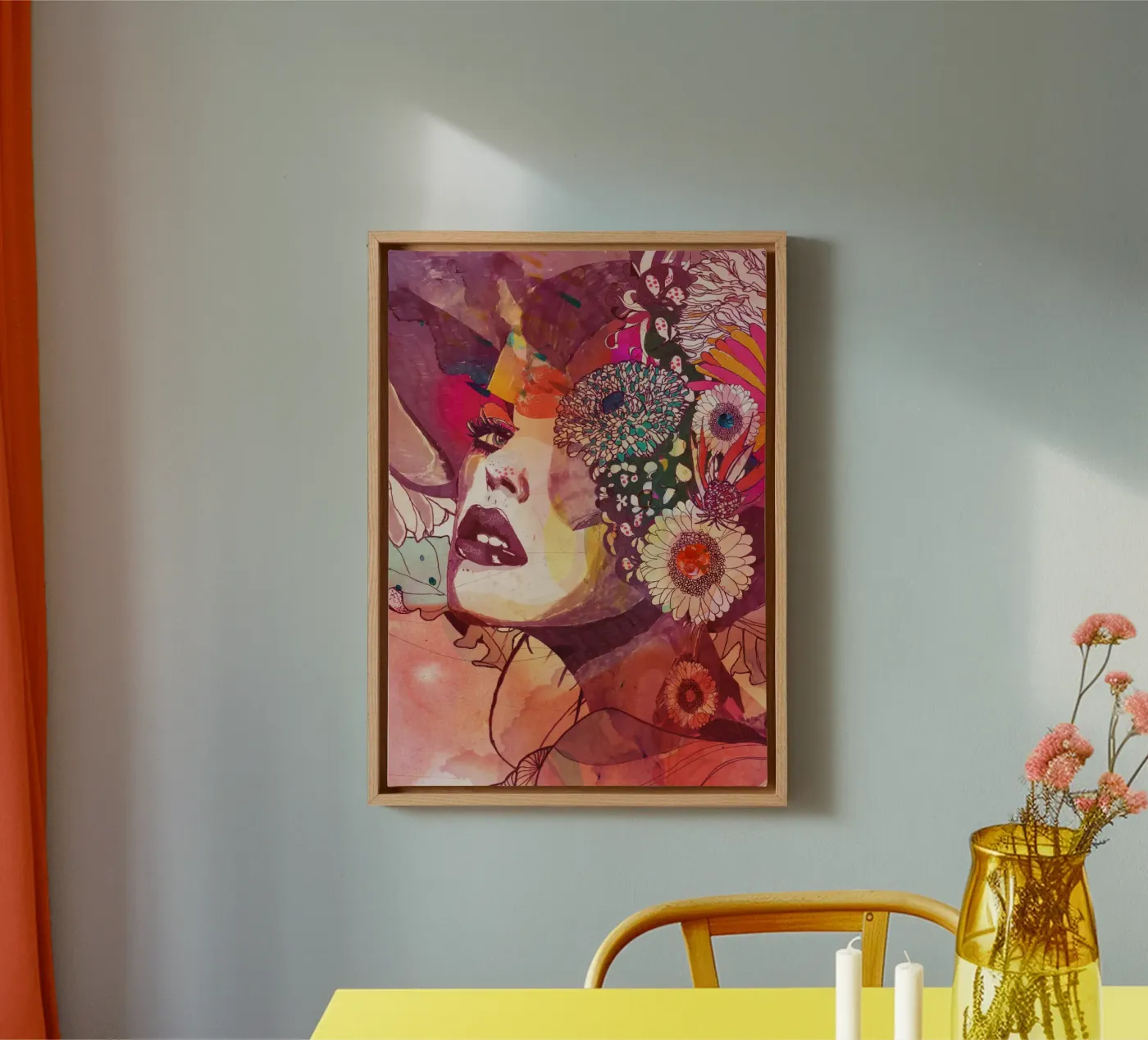 gerbera canvas by Giulio Iurissevich