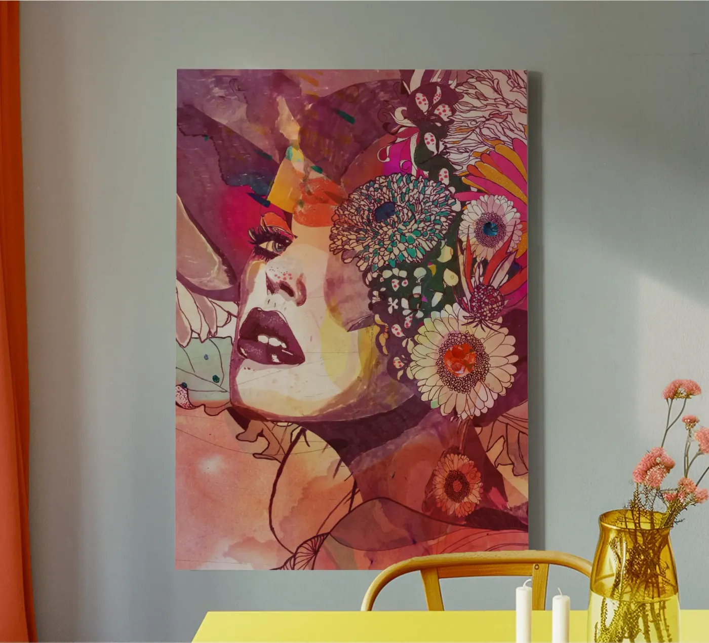 gerbera canvas by Giulio Iurissevich