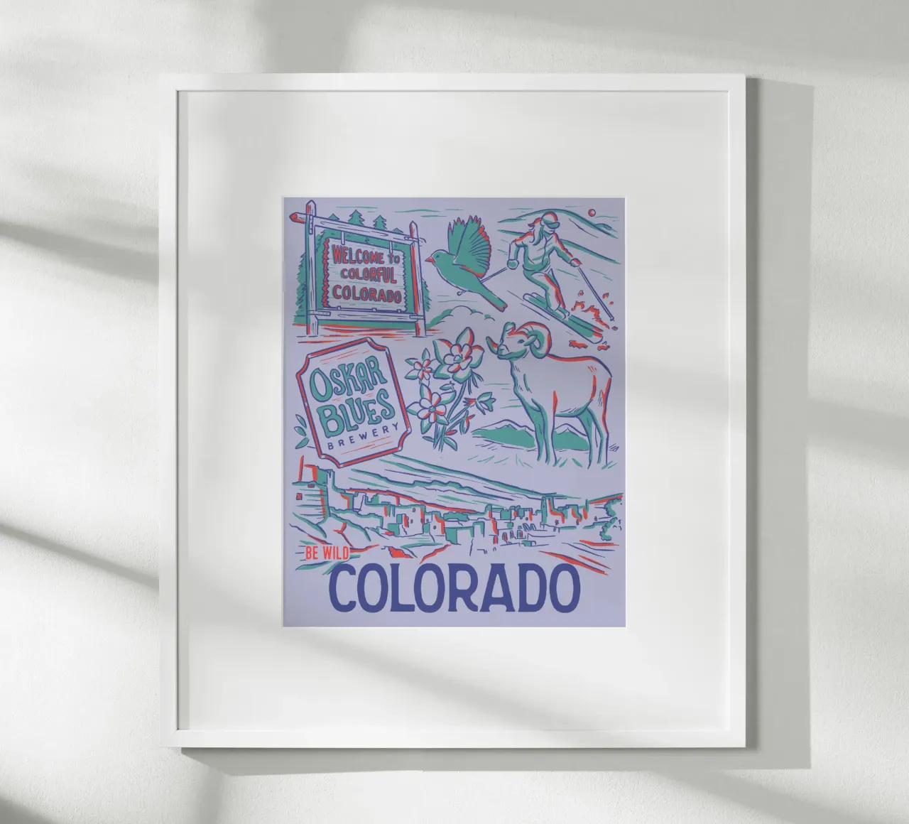 Colorado State Poster poster con telaio in alluminio da hewitt shop