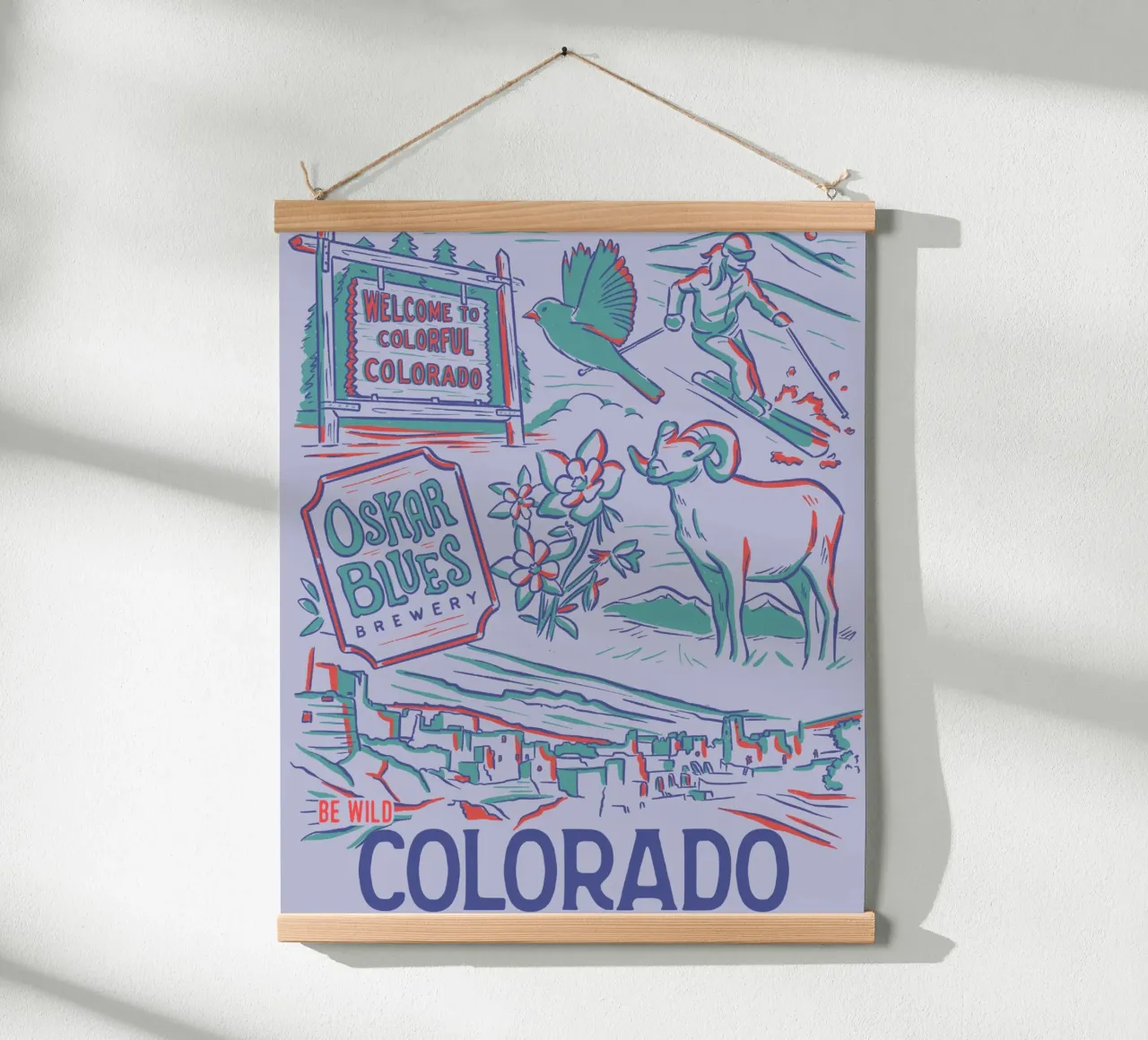 Colorado State Poster poster con telaio in alluminio da hewitt shop