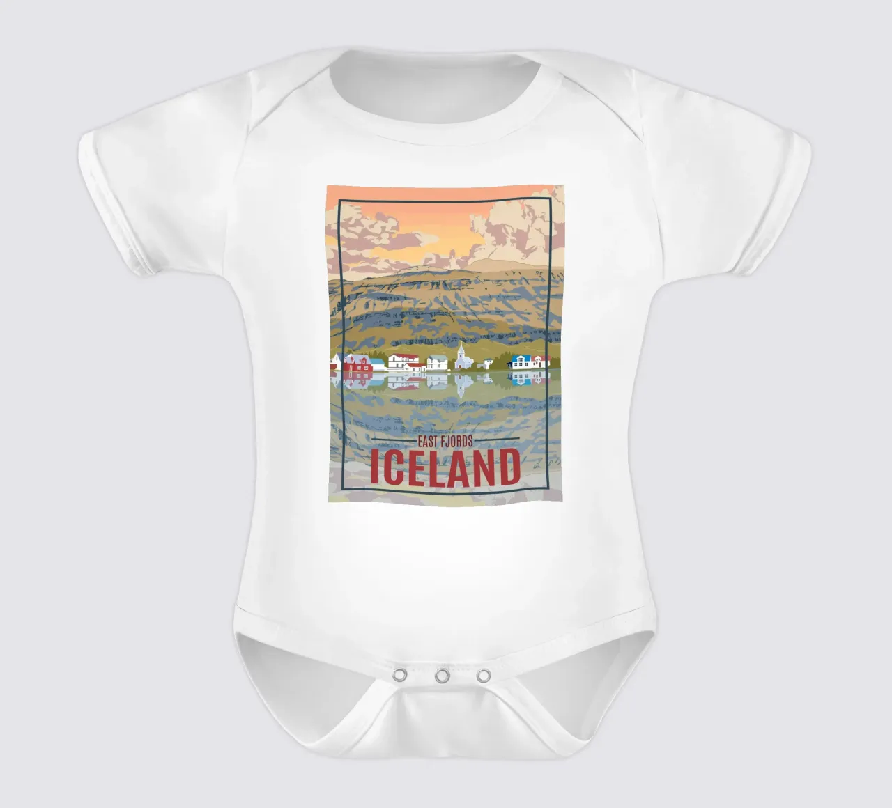Island Ostfjord Kurzarm Babybody von hewitt shop