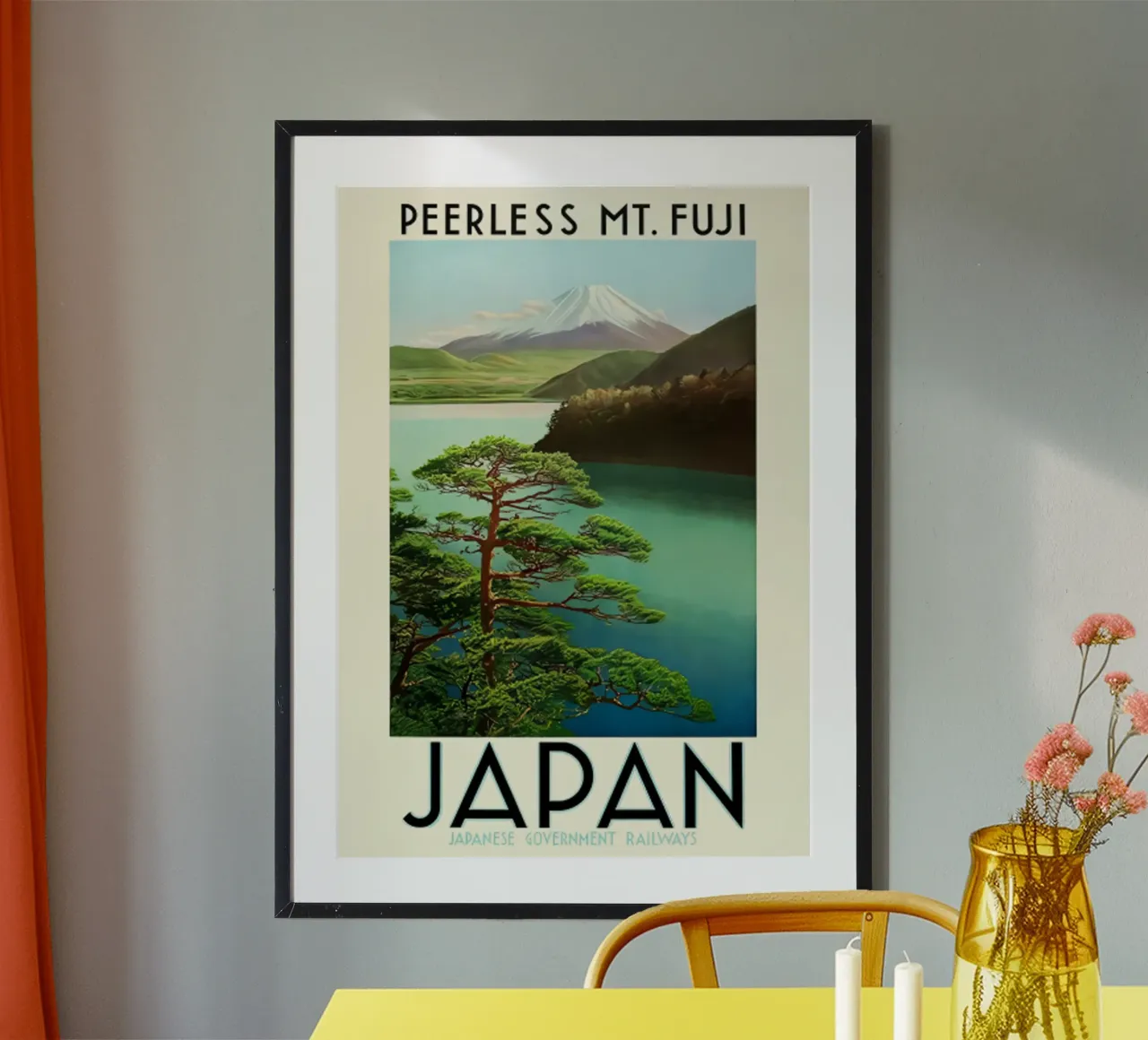 Giappone Asia Monte Fuji poster con telaio in plastica da hewitt shop