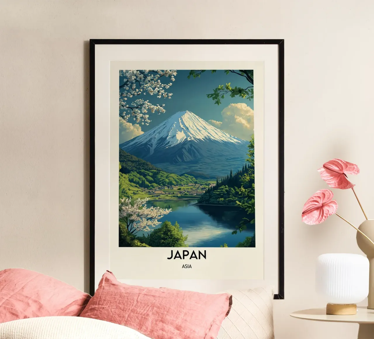 Giappone Asia poster con telaio in alluminio da hewitt shop