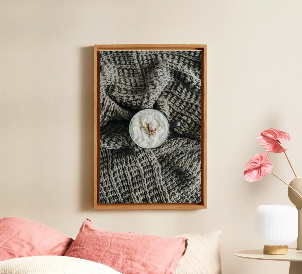 Bagliore invernale tela con Cornice a cassetta da StillVibe Home