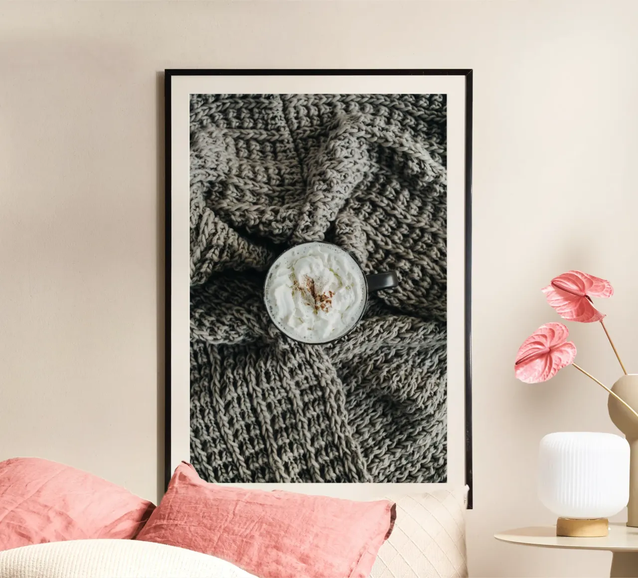 Bagliore invernale poster con telaio in alluminio da StillVibe Home