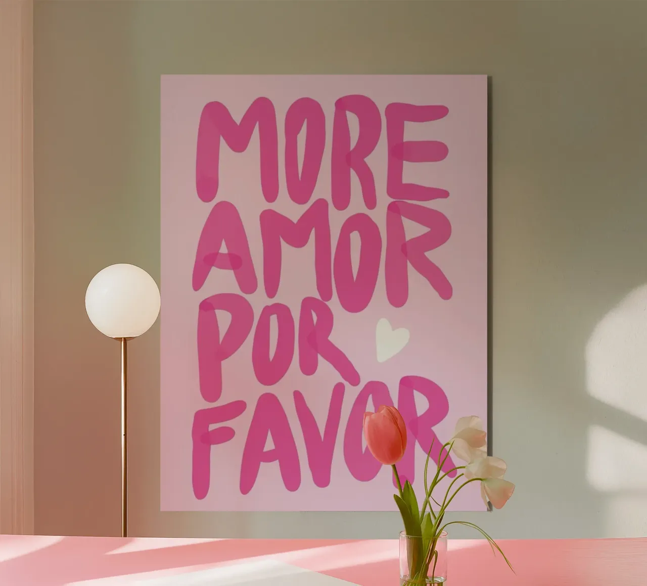 Rosa Amor Alu-Dibond von cosmos studio