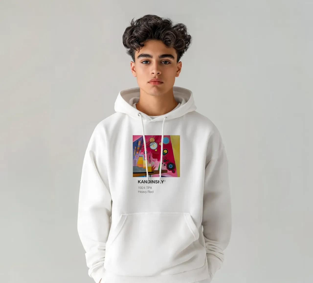 Kandinsky Pantone felpa con cappuccio da Vintagrafica