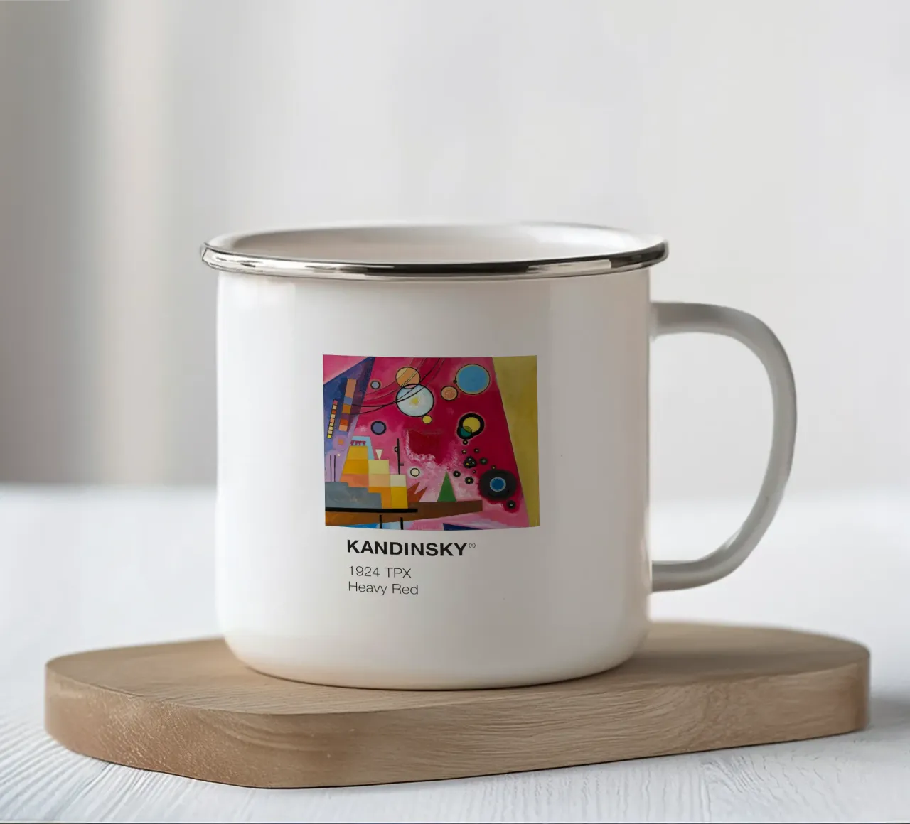 Kandinsky Pantone tazza in smalto da Vintagrafica