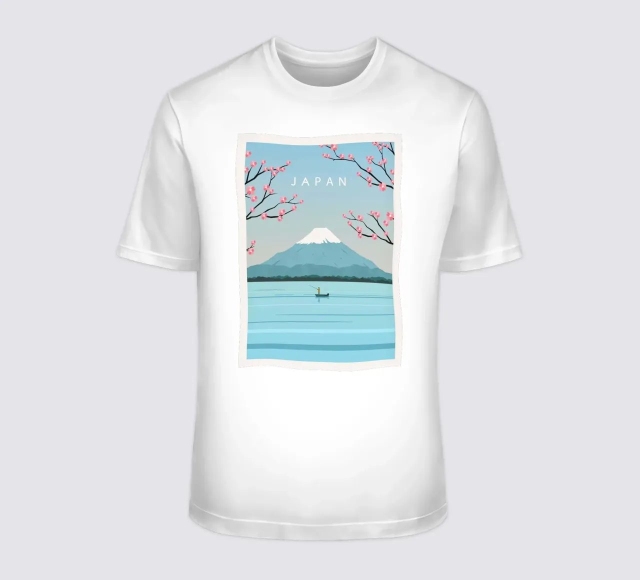 Poster di viaggio sul Giappone Monte Fuji t-shirt da hewitt shop
