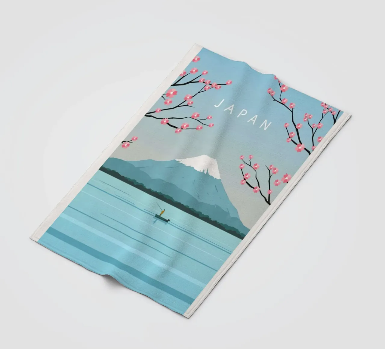 Poster di viaggio sul Giappone Monte Fuji coperta in pile da hewitt shop