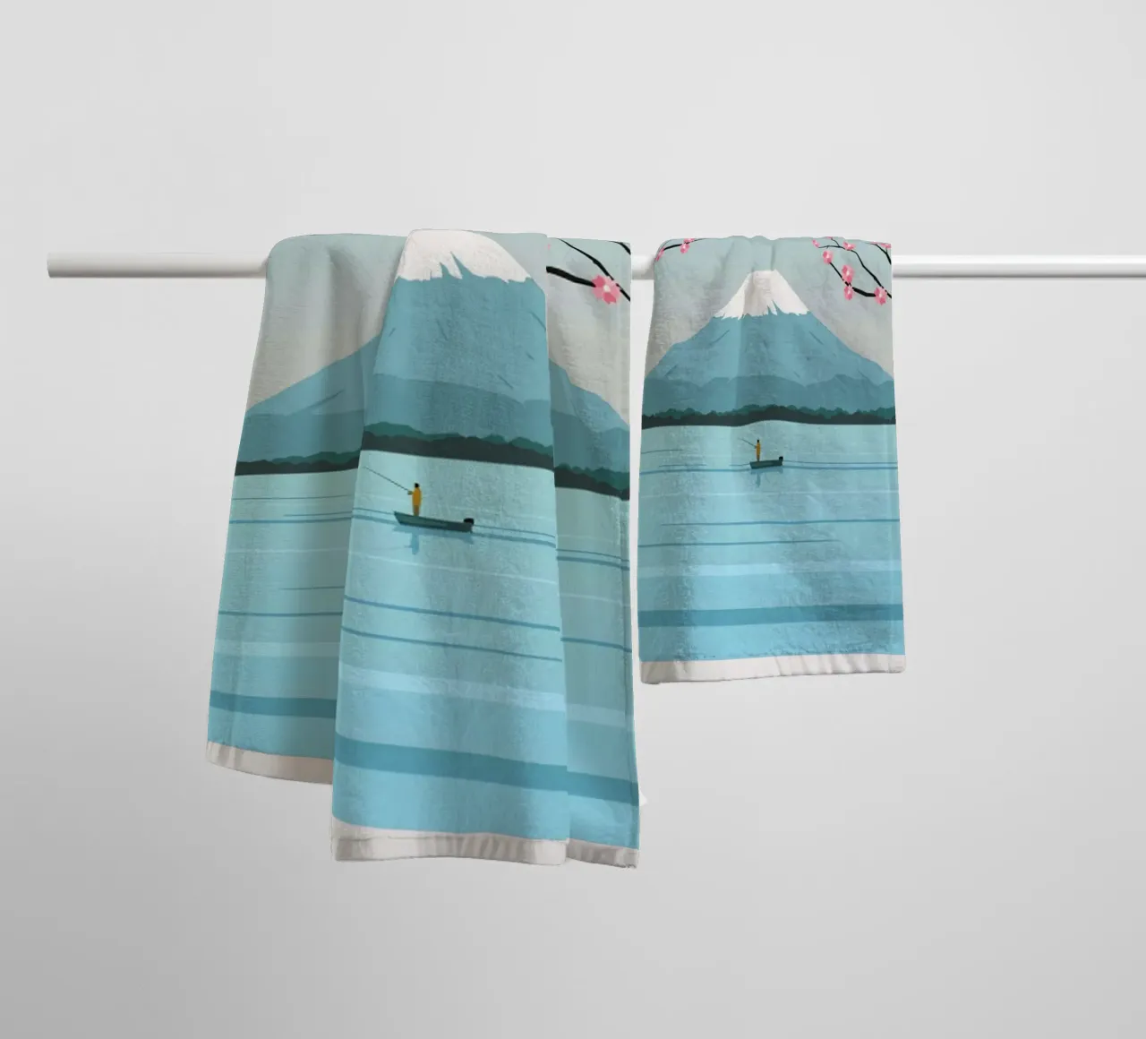 Poster di viaggio sul Giappone Monte Fuji asciugamano da bagno da hewitt shop