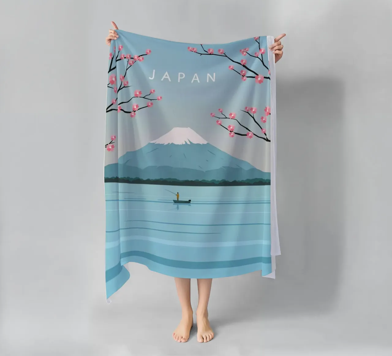 Poster di viaggio sul Giappone Monte Fuji telo mare da hewitt shop