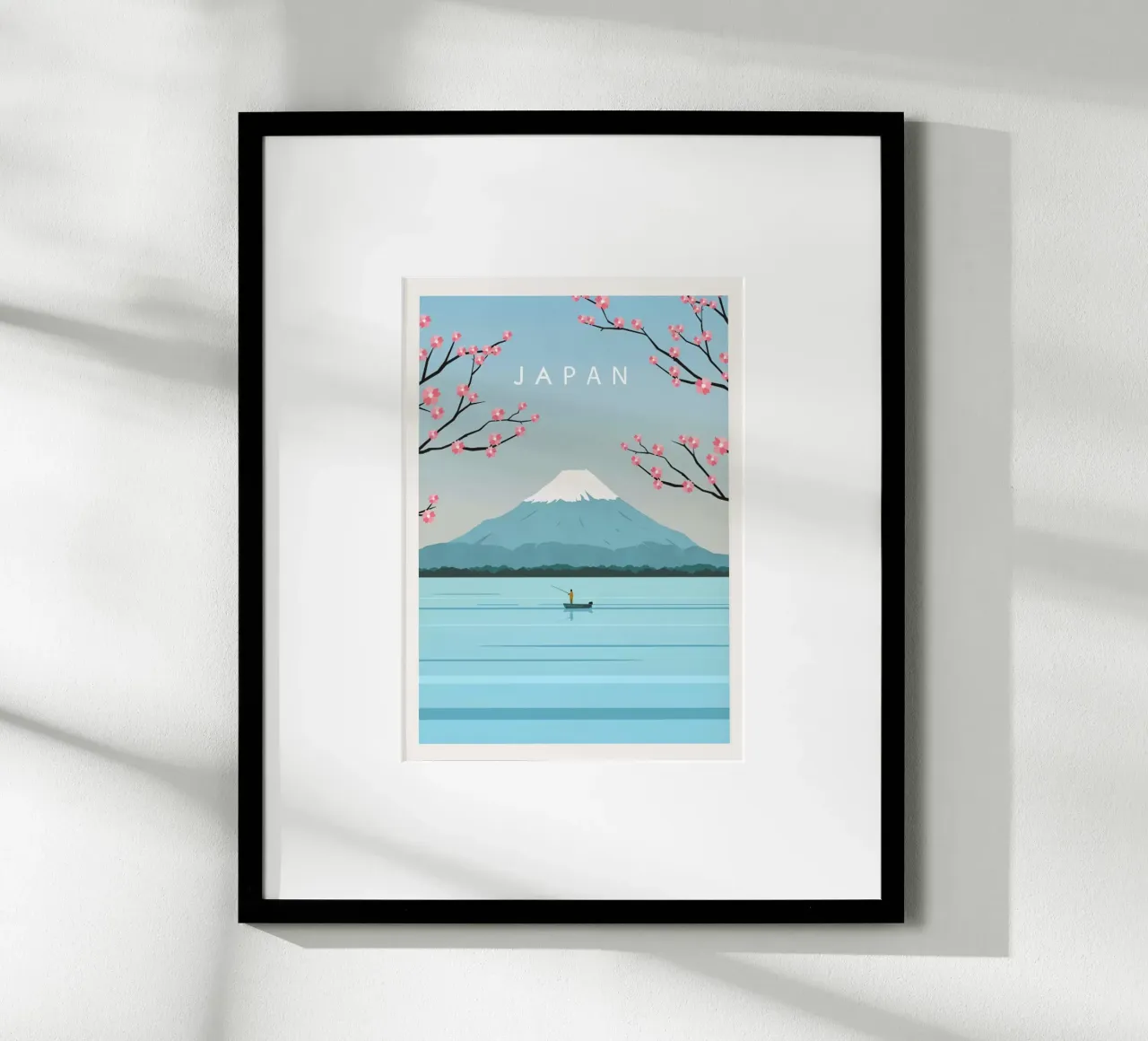 Poster di viaggio sul Giappone Monte Fuji poster con telaio in legno da hewitt shop