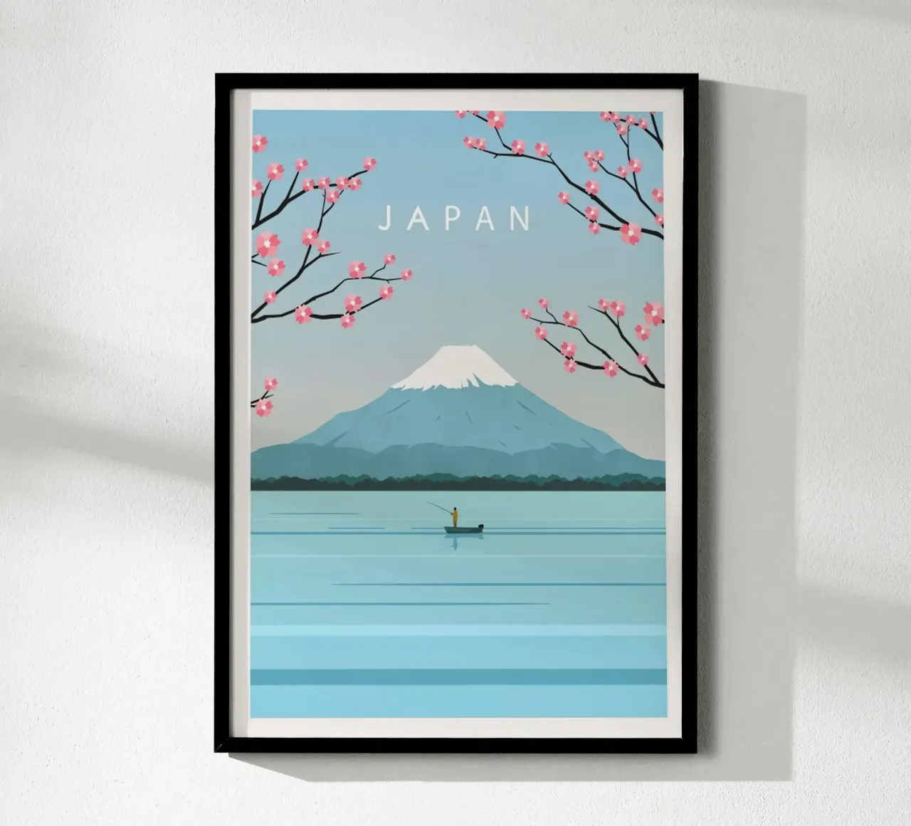 Poster di viaggio sul Giappone Monte Fuji poster con telaio in legno da hewitt shop