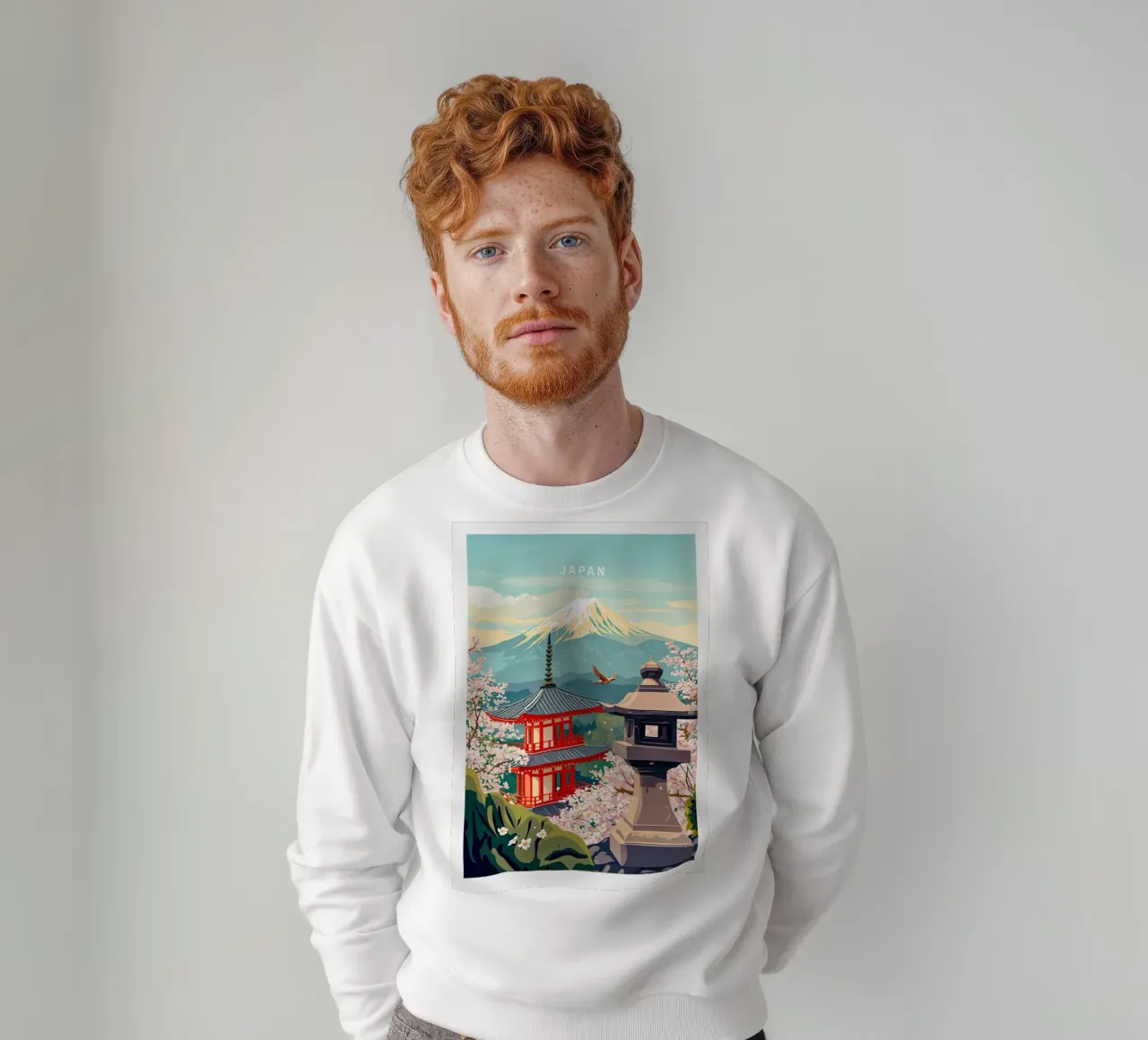 Poster di viaggio del Giappone felpa da hewitt shop
