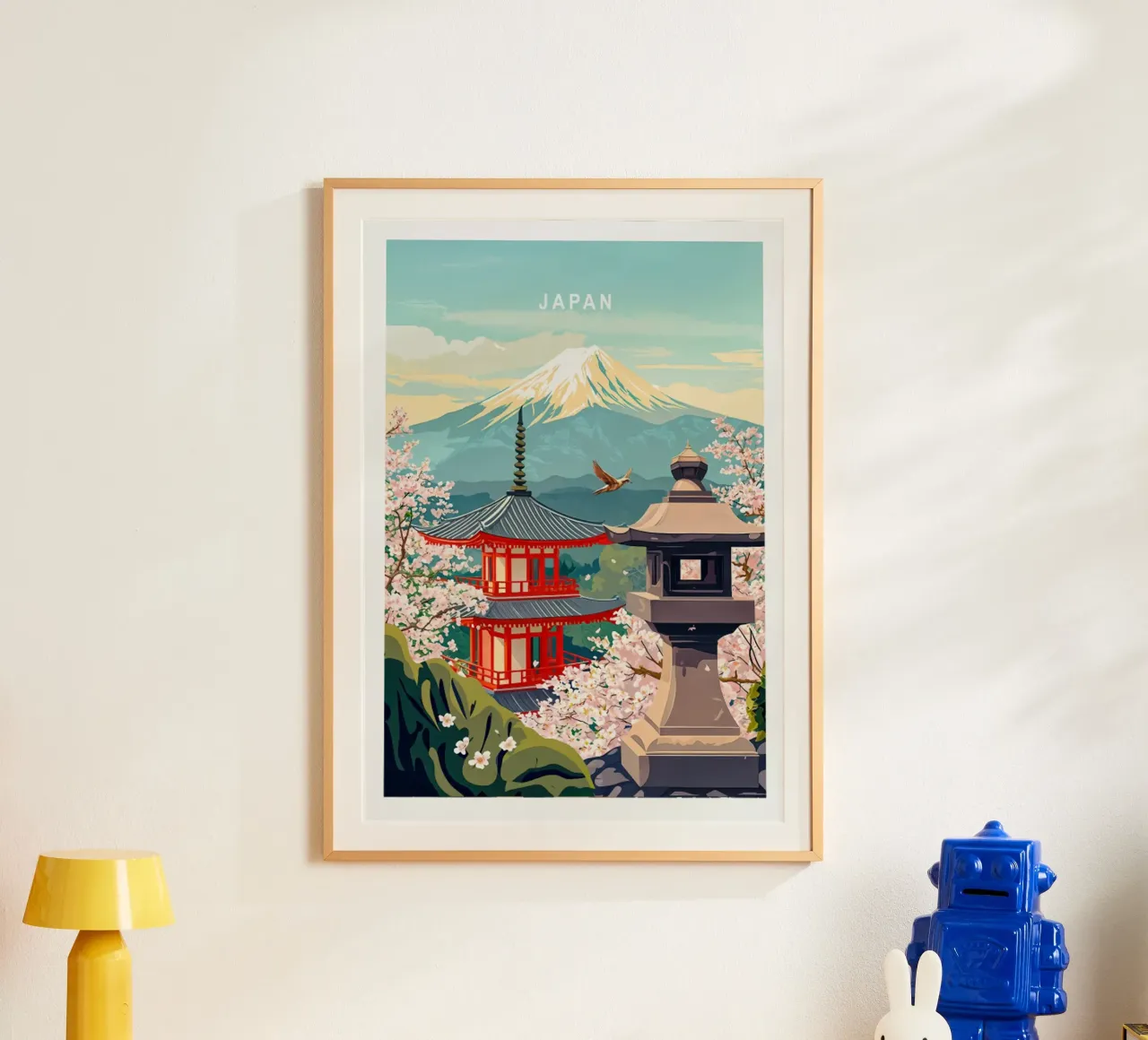 Poster di viaggio del Giappone poster con telaio in alluminio da hewitt shop