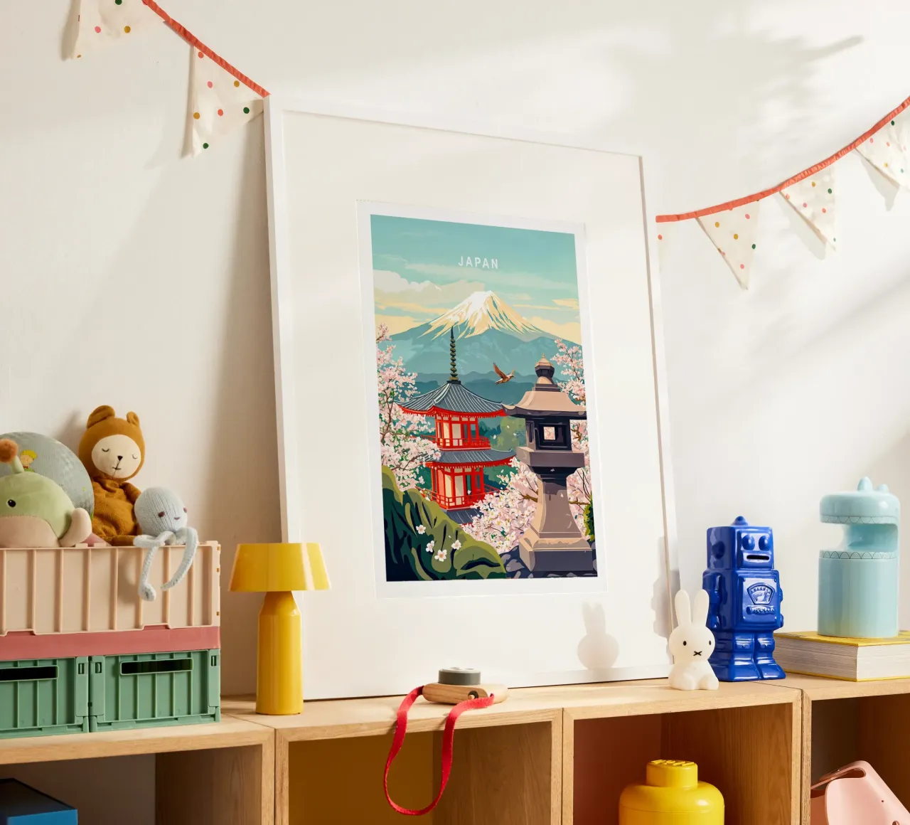 Poster di viaggio del Giappone poster con telaio in alluminio da hewitt shop