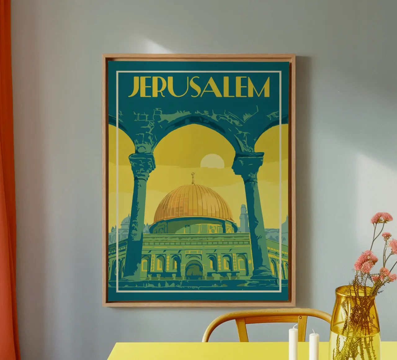 Jerusalem canvas with Floater frame by hewitt shop