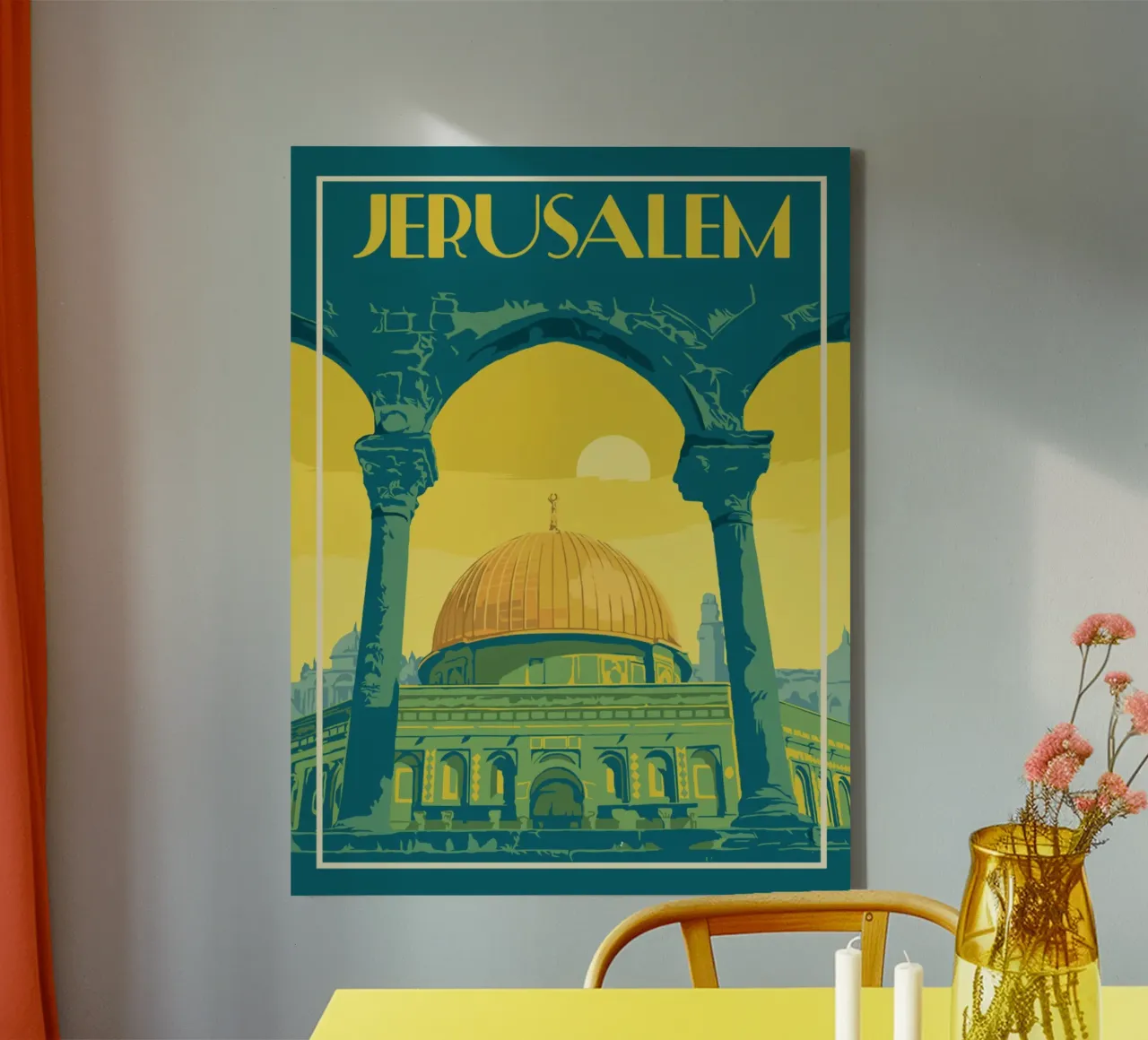 Jerusalem canvas with Floater frame by hewitt shop