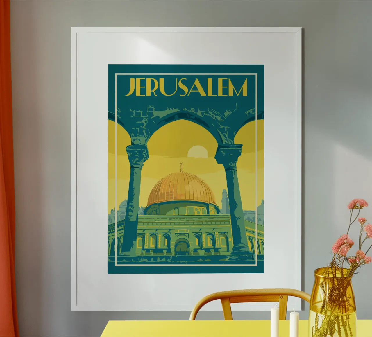 Gerusalemme poster con telaio in alluminio da hewitt shop