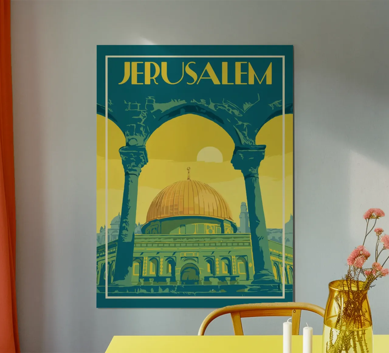 Gerusalemme poster con telaio in alluminio da hewitt shop